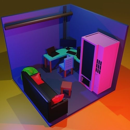 Study Room Free 3D model