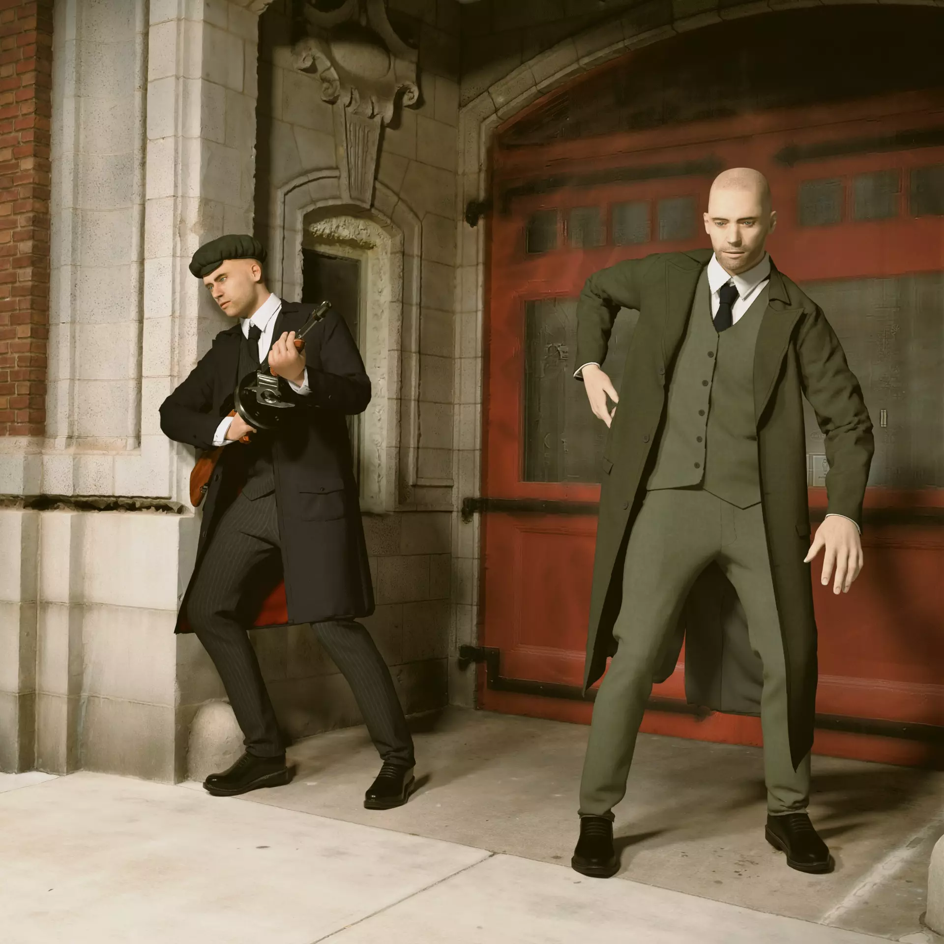 Rigged character plus suits pack made with marvelous designer 3D model_0