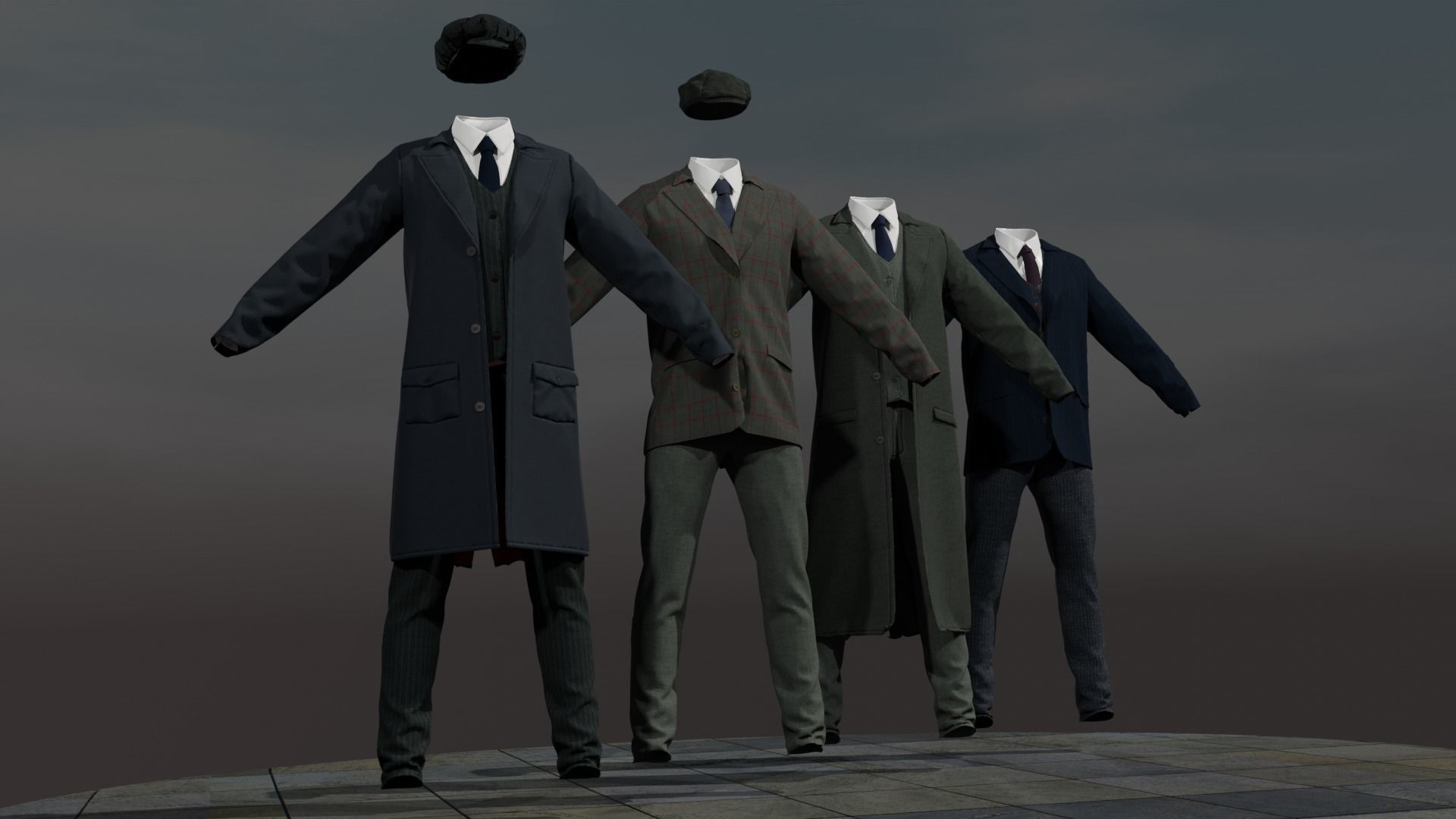 Rigged character plus suits pack made with marvelous designer 3D model_1