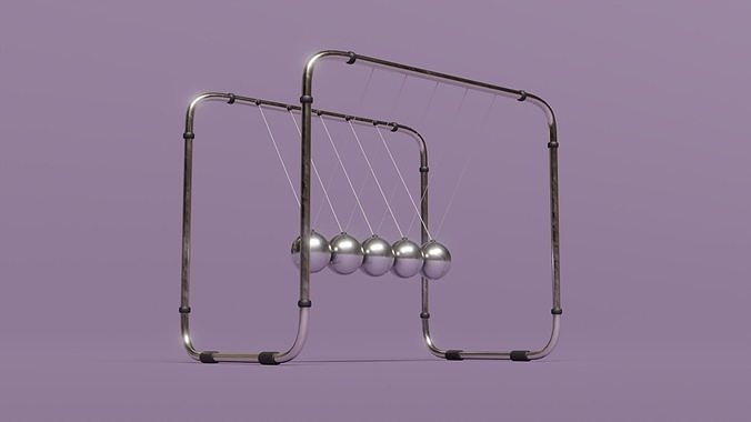 Newton Cradle Low-poly 3D model