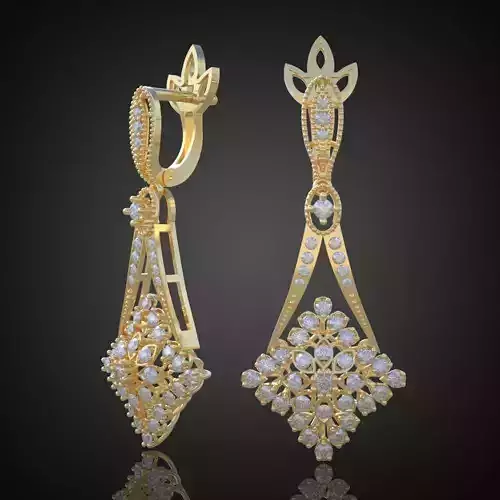 Earring 3D model 3D printable model 0076