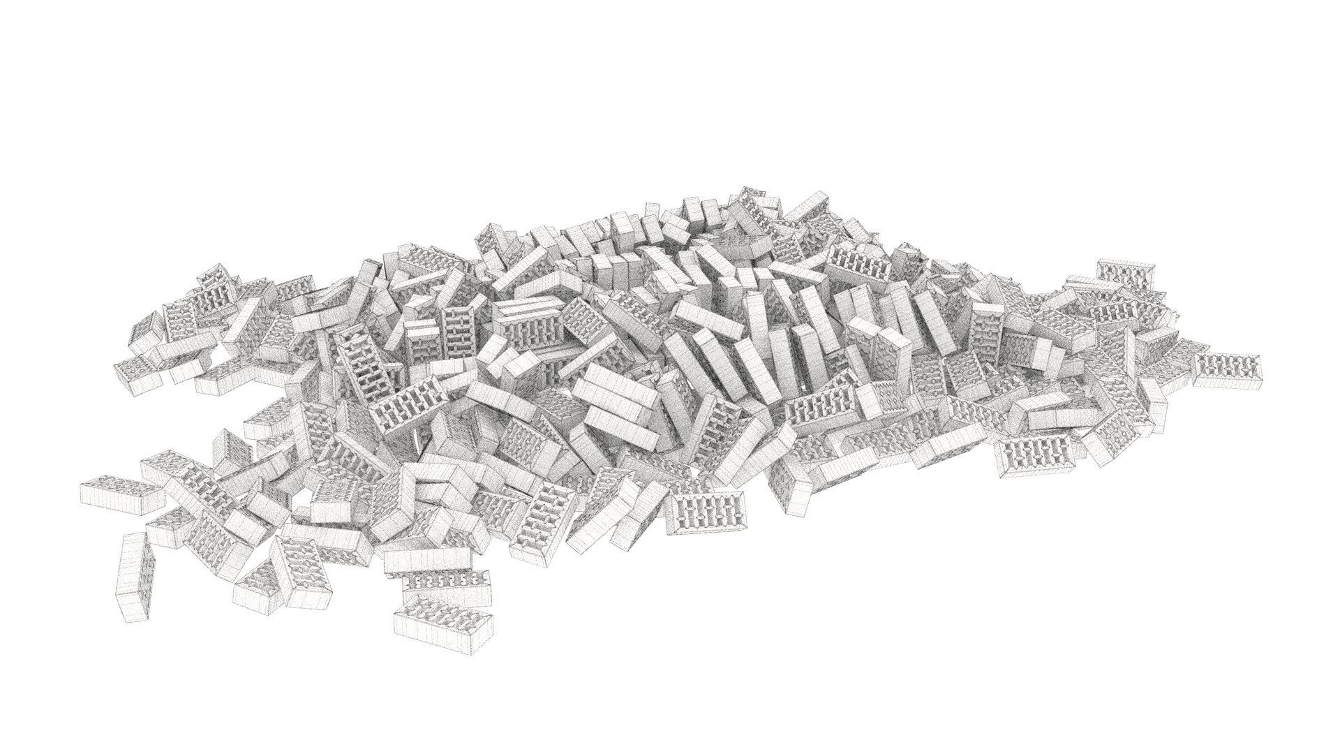 bricks pallet pile 1 3D model_6