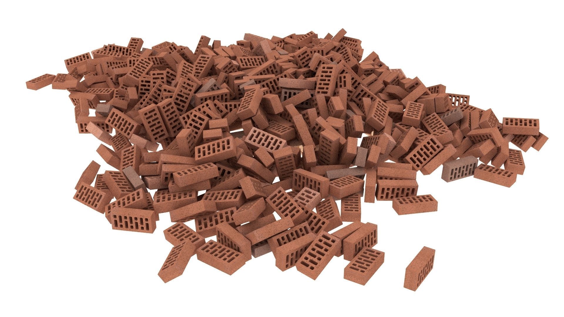 bricks pallet pile 1 3D model_1
