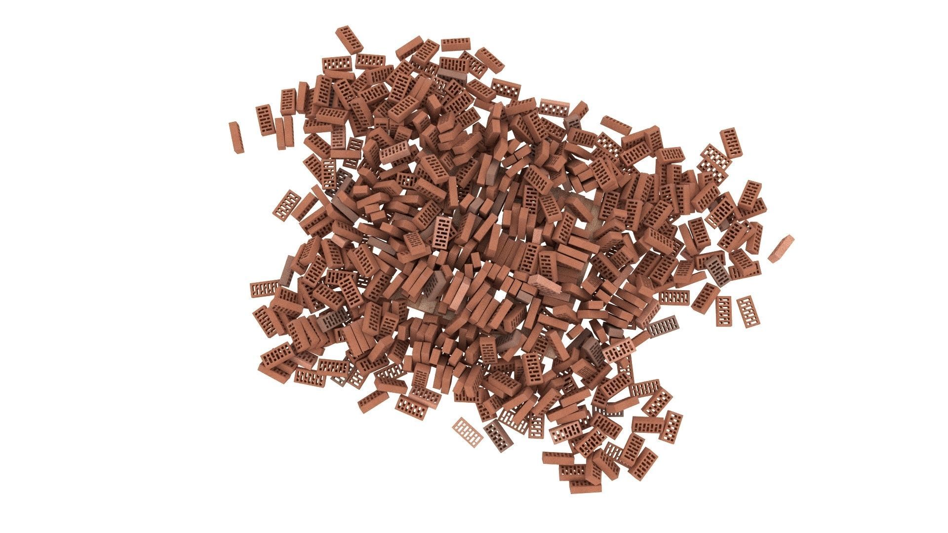 bricks pallet pile 1 3D model_4