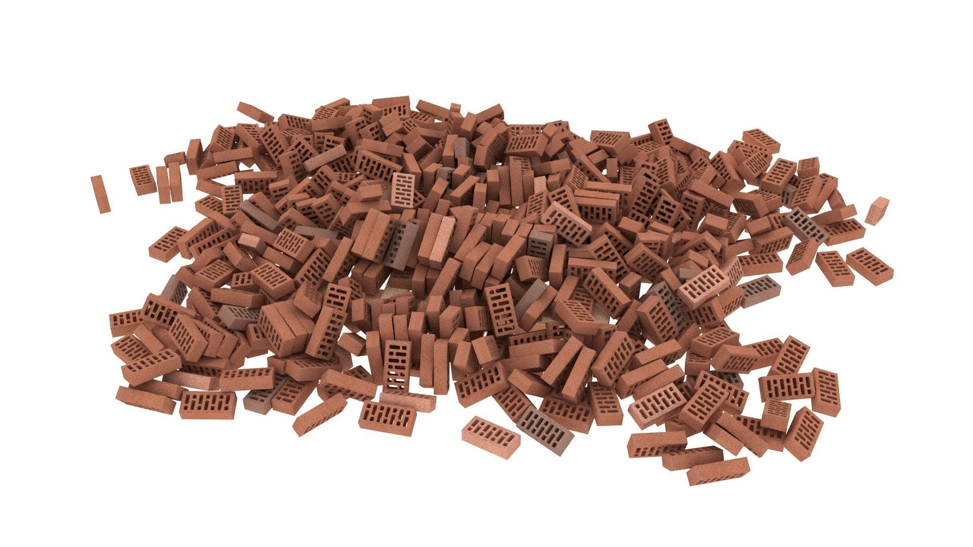 bricks pallet pile 1 3D model_3
