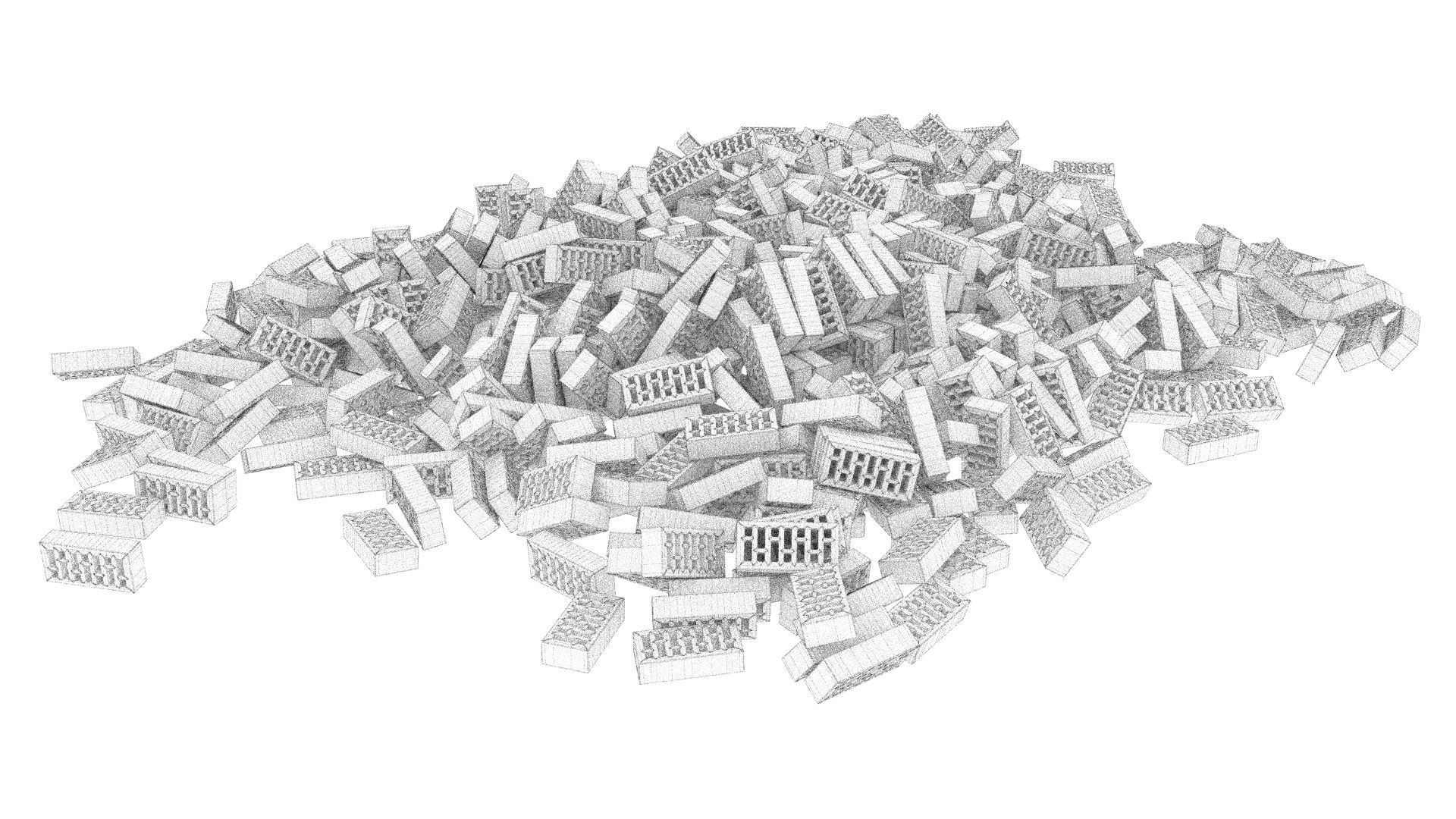 bricks pallet pile 1 3D model_8