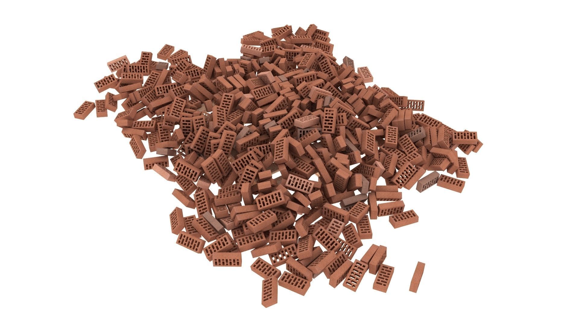 bricks pallet pile 1 3D model_5