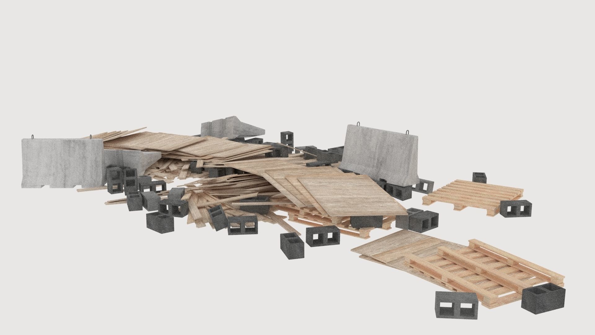 construction site pallets pile 1 3D model_3