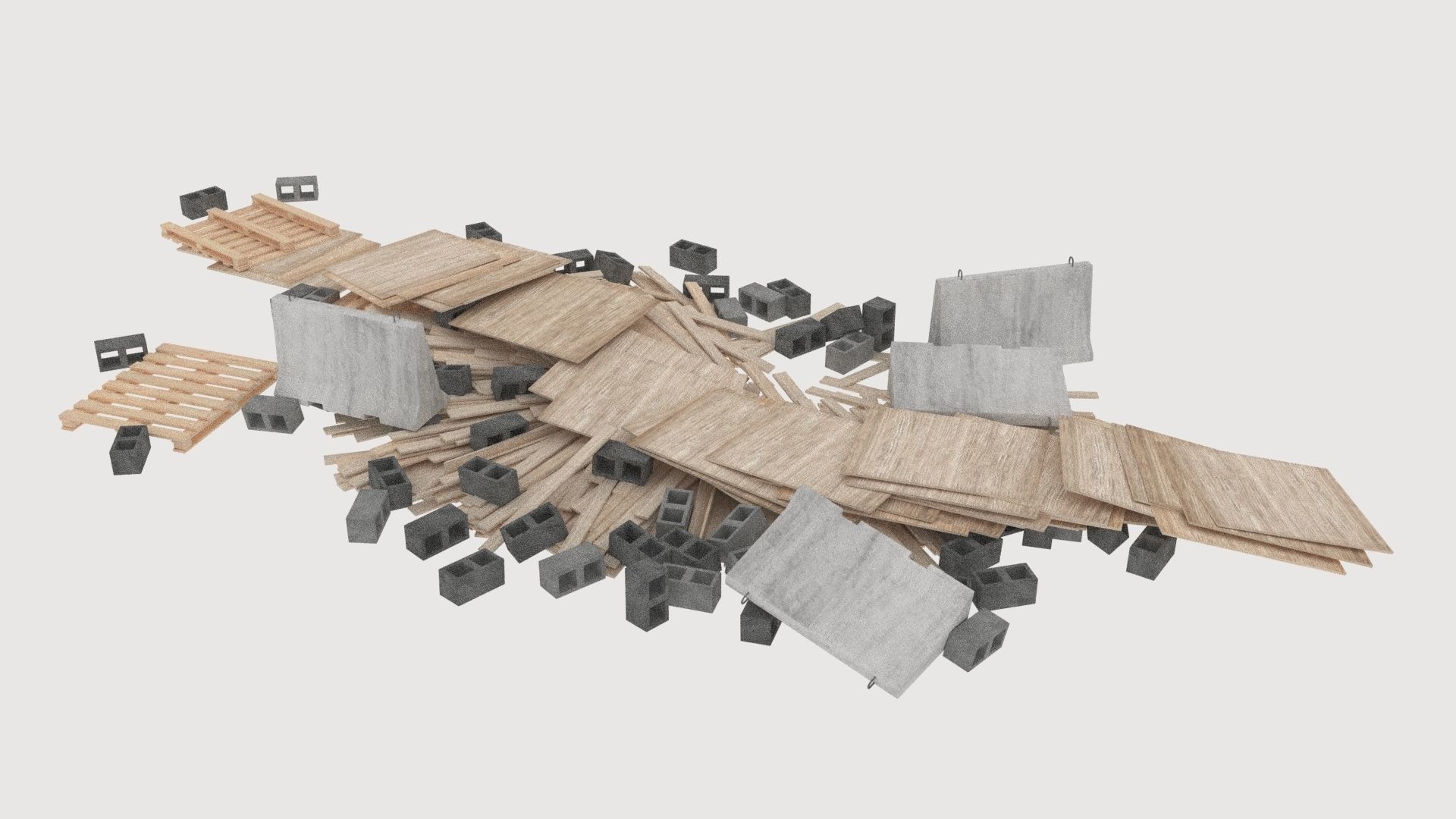 construction site pallets pile 1 3D model_5