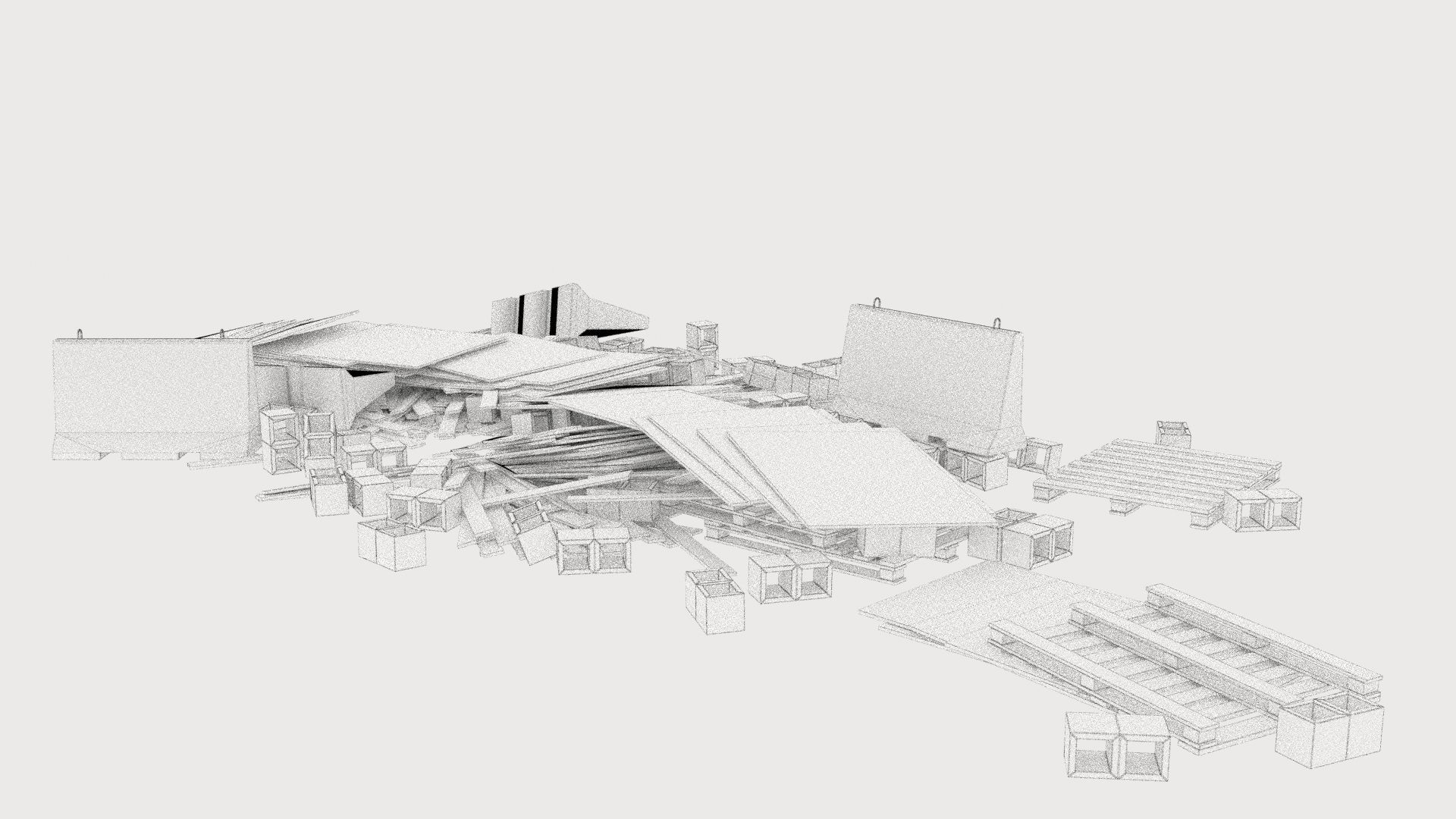 construction site pallets pile 1 3D model_9