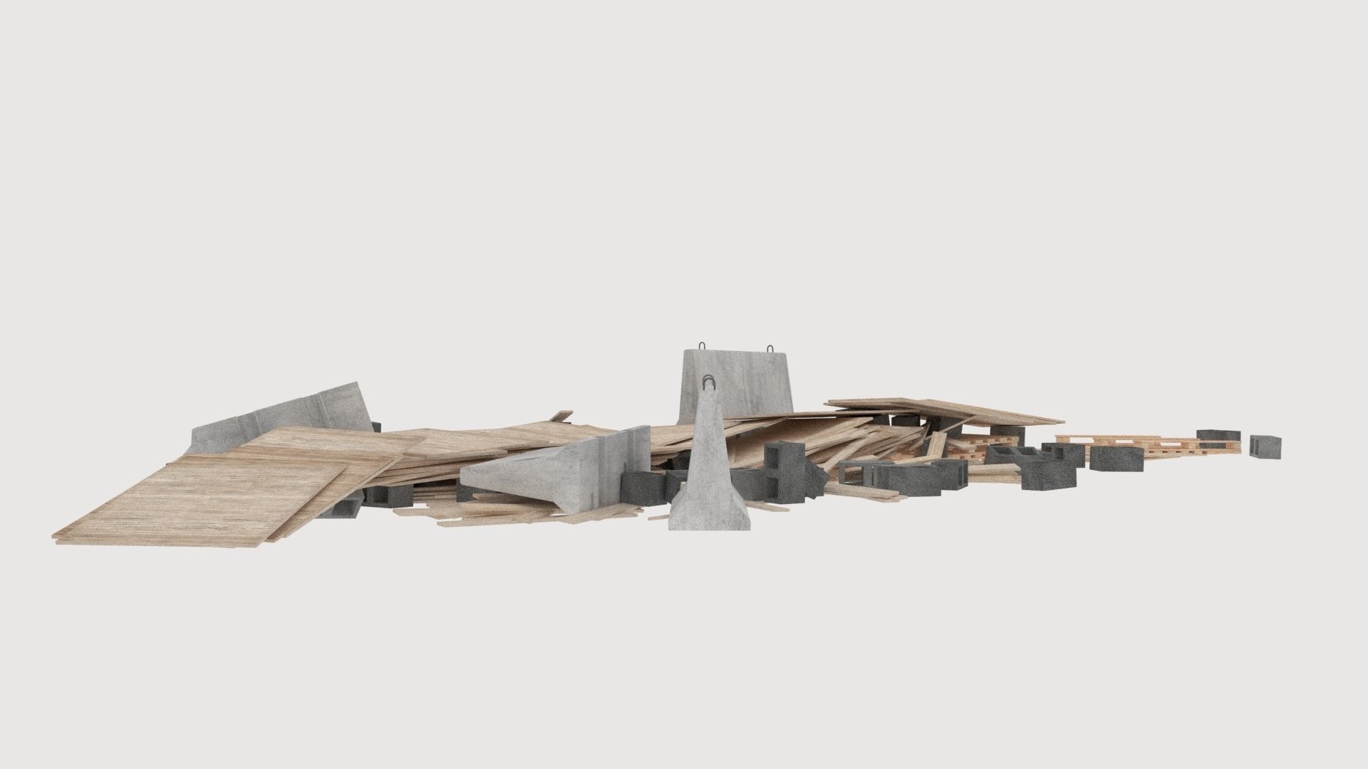 construction site pallets pile 1 3D model_2