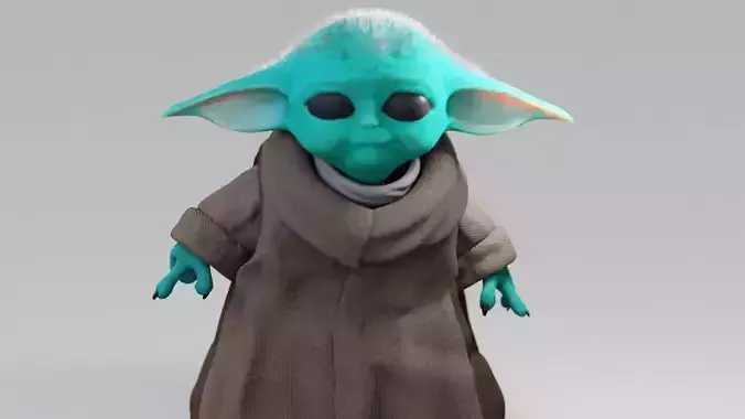 BABY YODA RIGGED CHARACTER