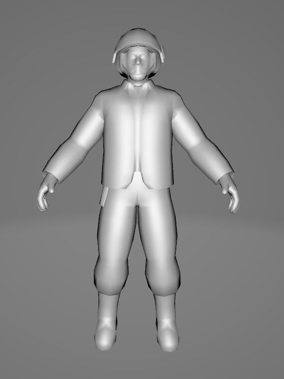 STAR WARS Rebel Soldier - Low Poly Game - FBX MODEL Low-poly 3D model_7