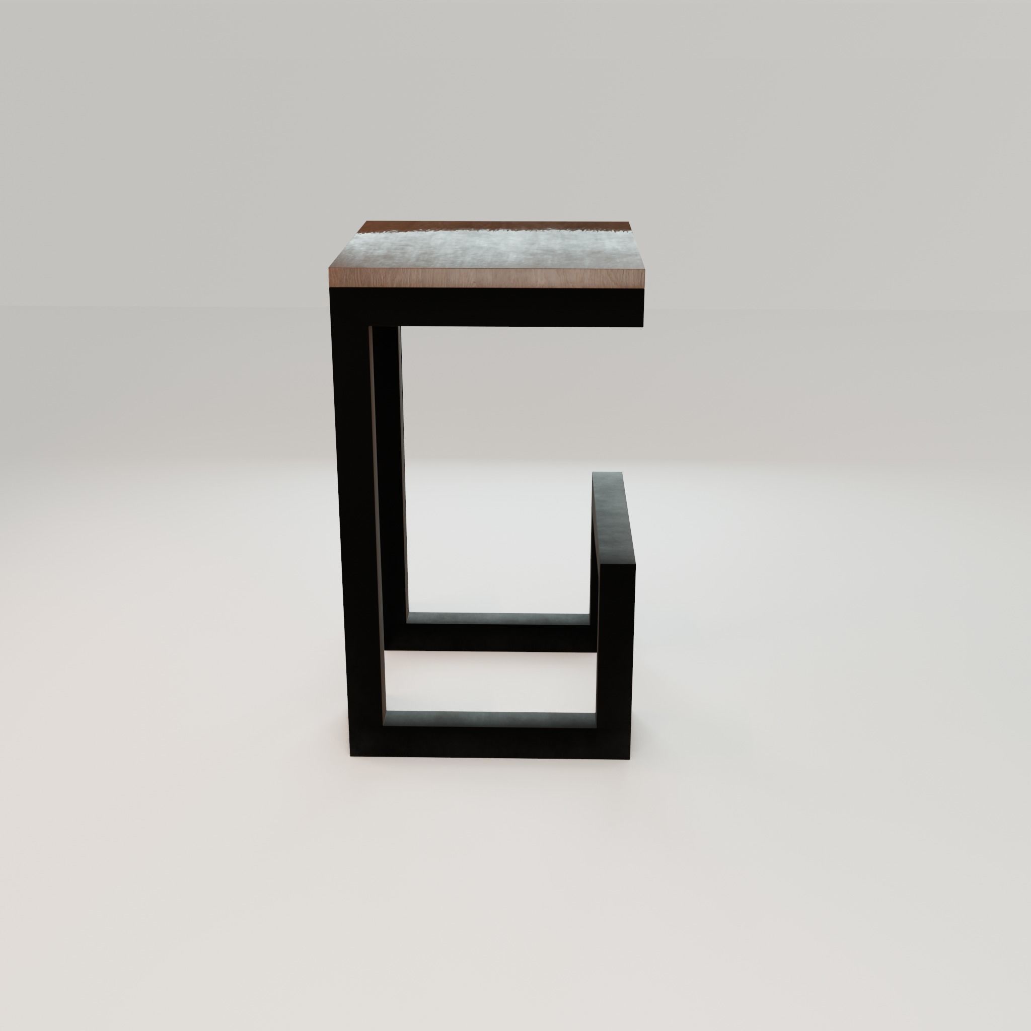 Chair loft modern wooden id6 Low-poly 3D model_19