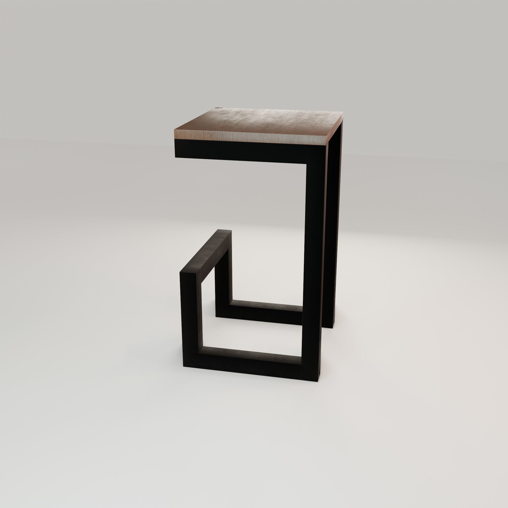 Chair loft modern wooden id6 Low-poly 3D model_30