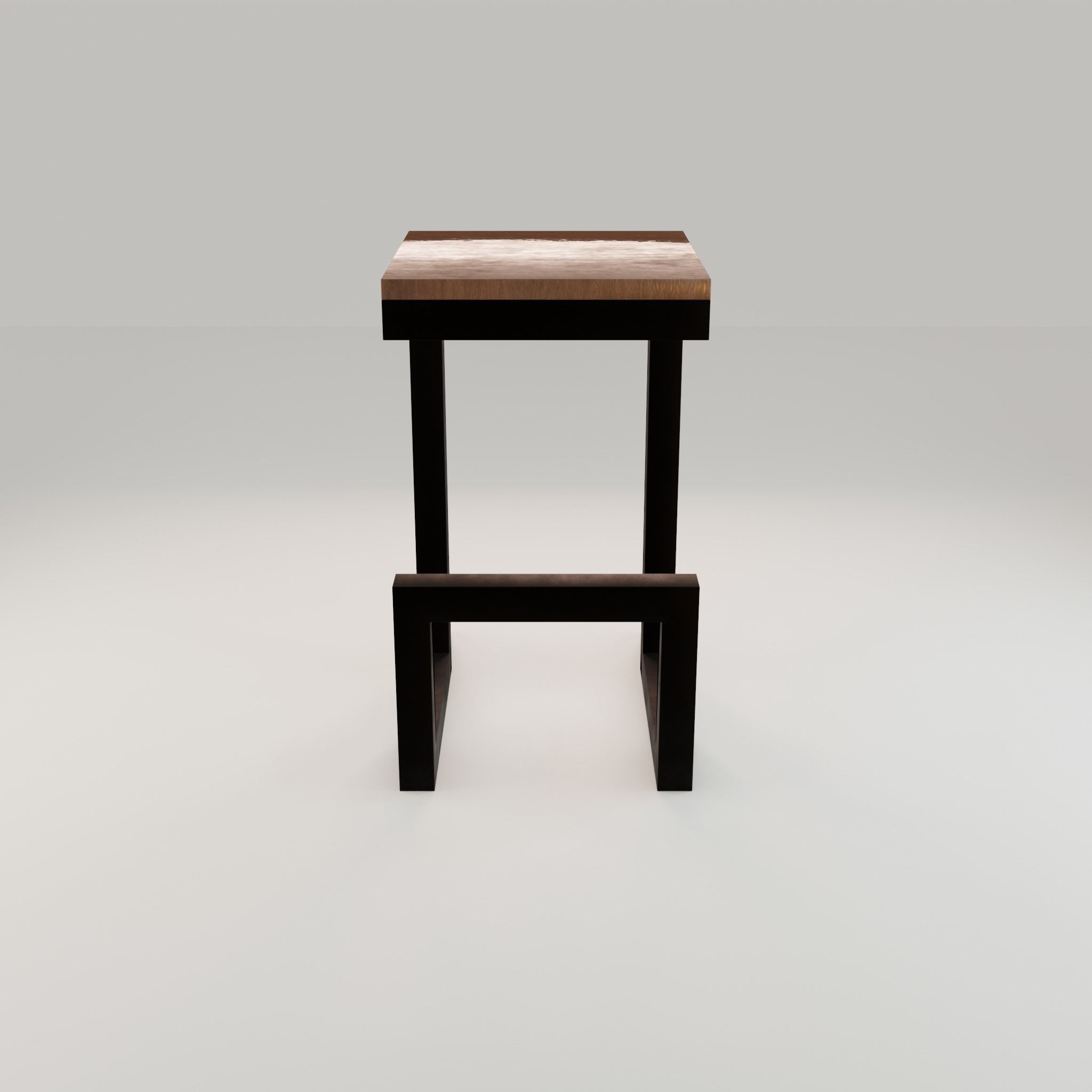 Chair loft modern wooden id6 Low-poly 3D model_42