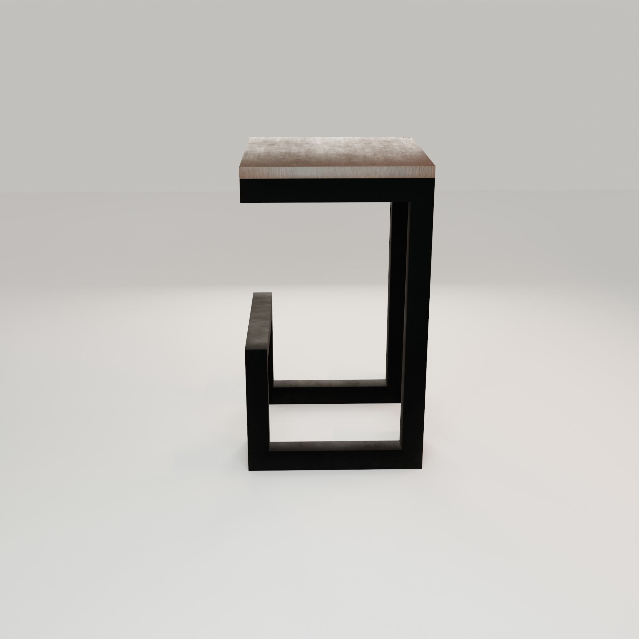 Chair loft modern wooden id6 Low-poly 3D model_31