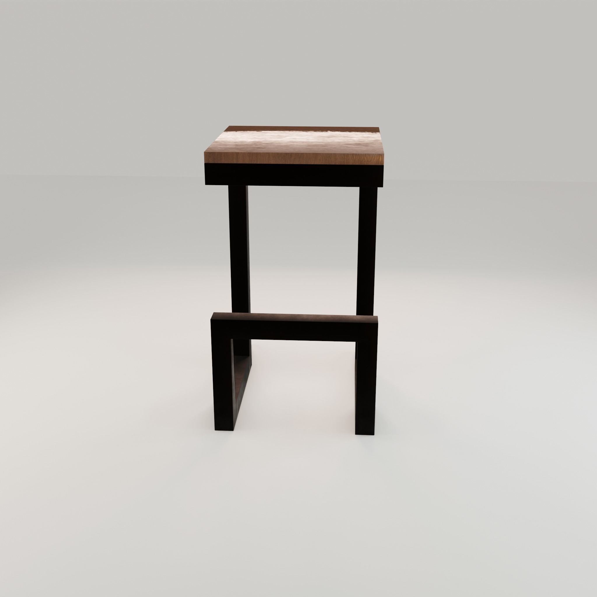 Chair loft modern wooden id6 Low-poly 3D model_40