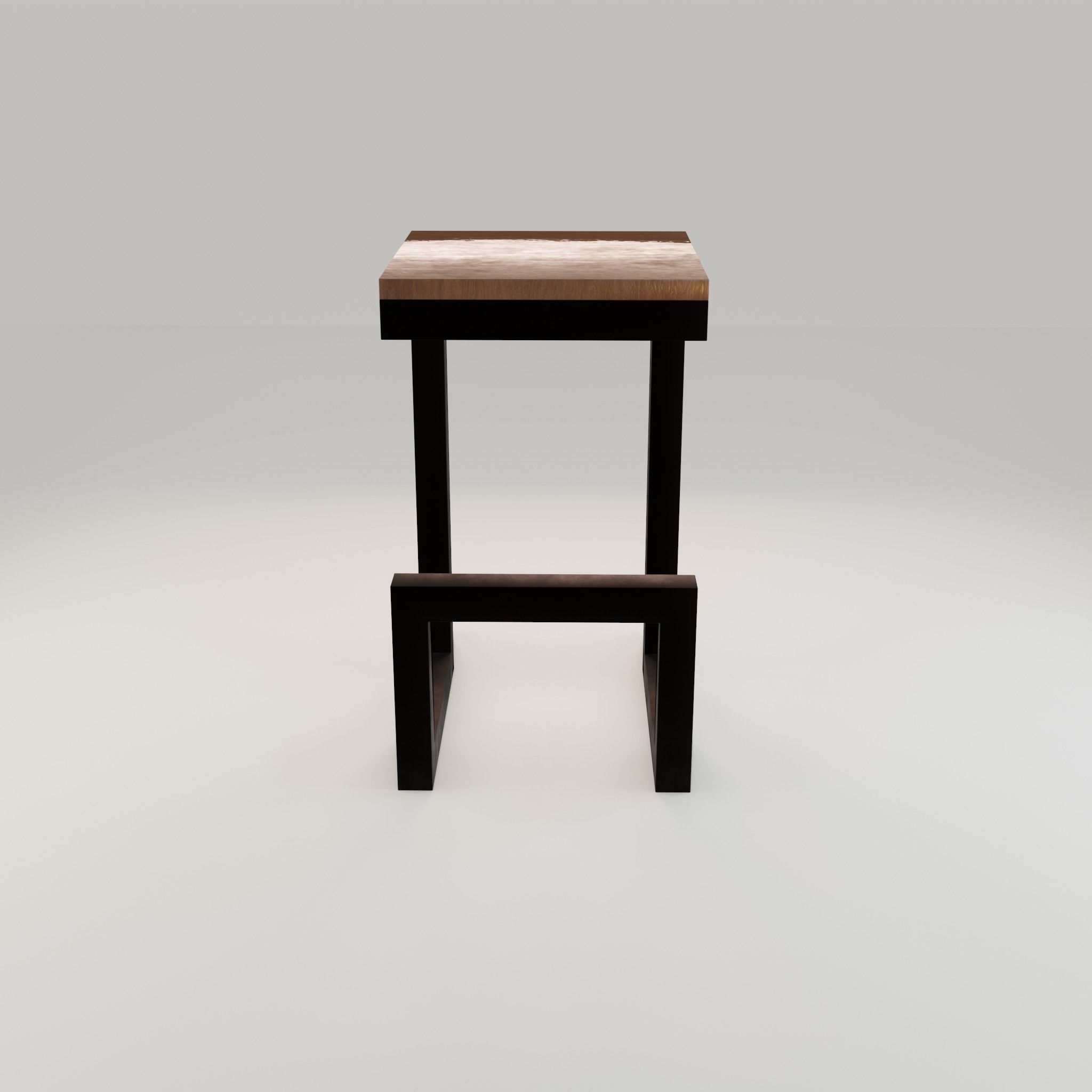 Chair loft modern wooden id6 Low-poly 3D model_41