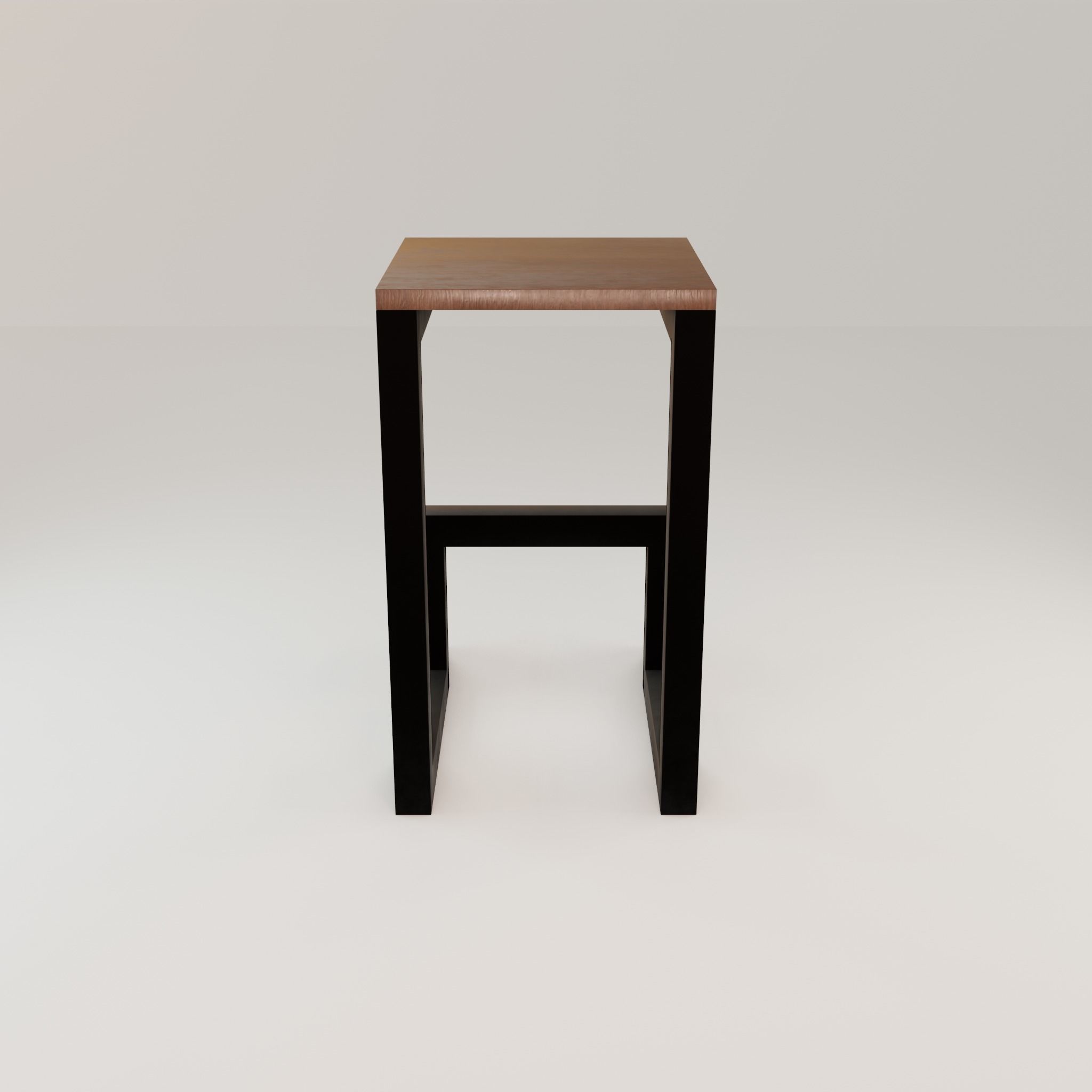 Chair loft modern wooden id6 Low-poly 3D model_25