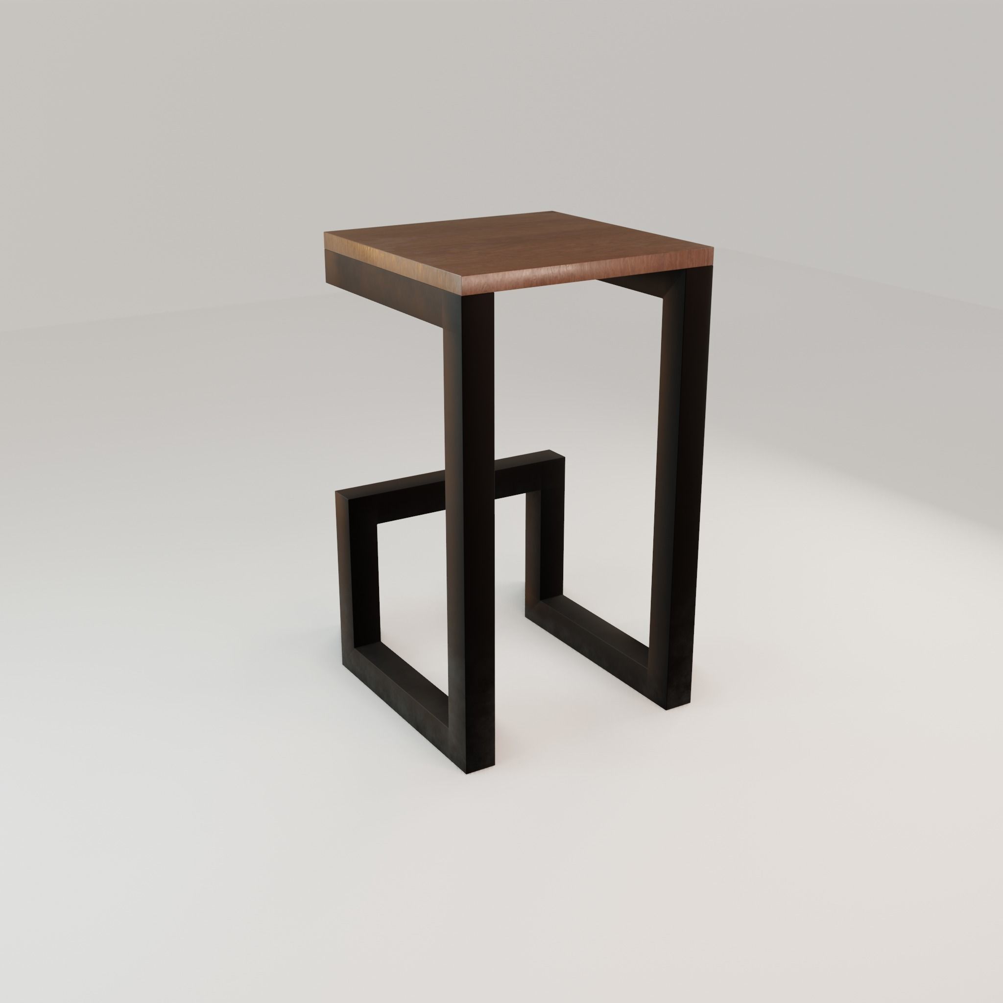 Chair loft modern wooden id6 Low-poly 3D model_27