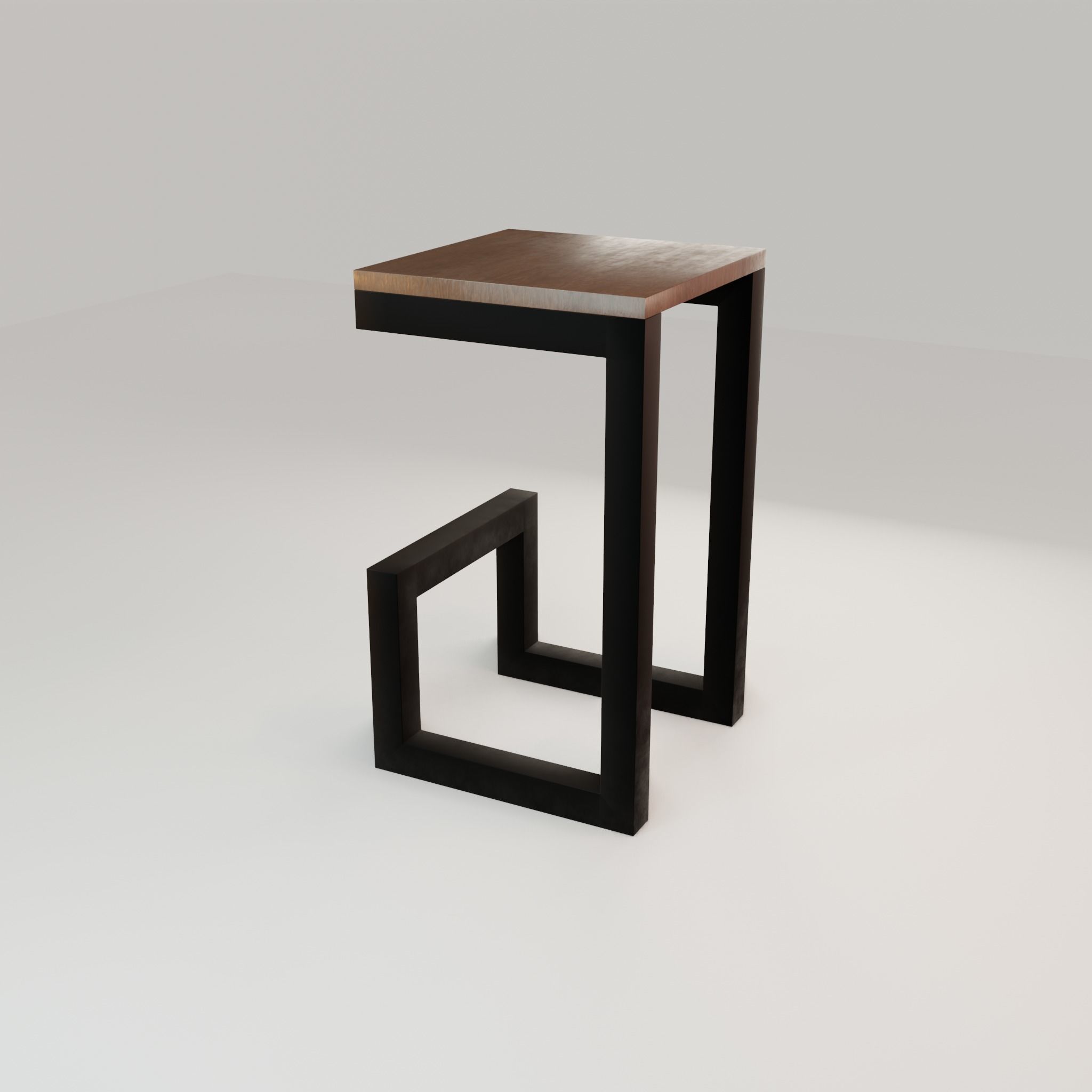 Chair loft modern wooden id6 Low-poly 3D model_29