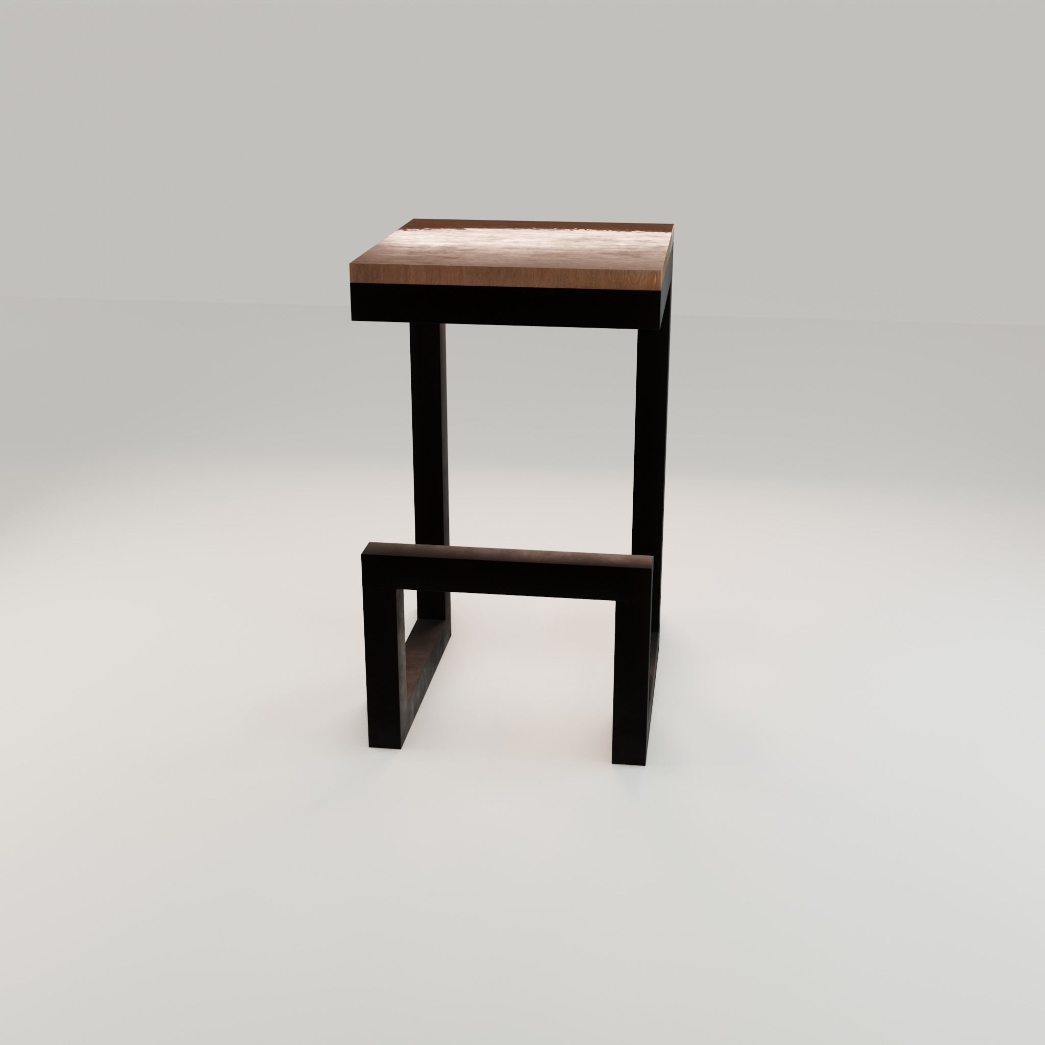 Chair loft modern wooden id6 Low-poly 3D model_39