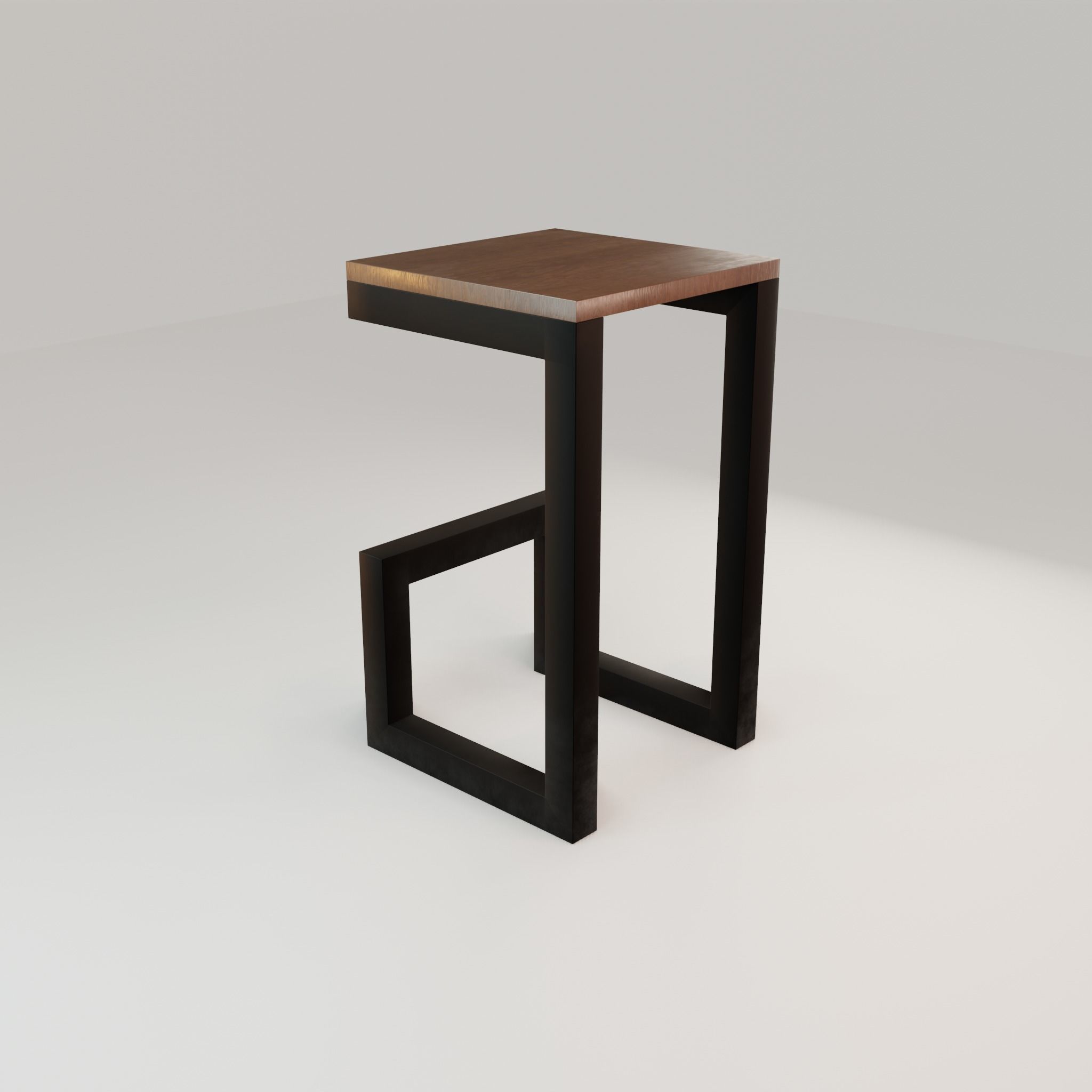 Chair loft modern wooden id6 Low-poly 3D model_28