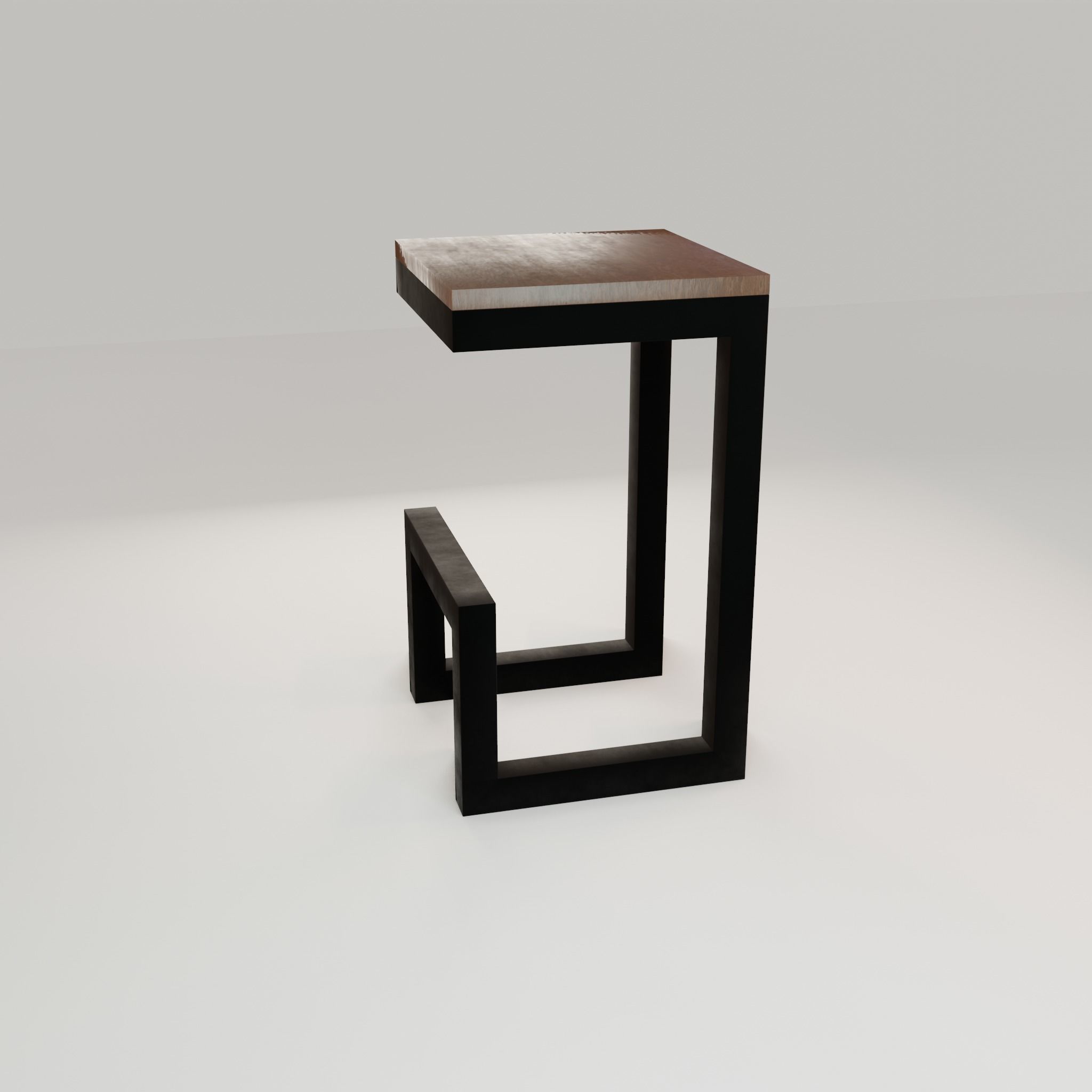 Chair loft modern wooden id6 Low-poly 3D model_32