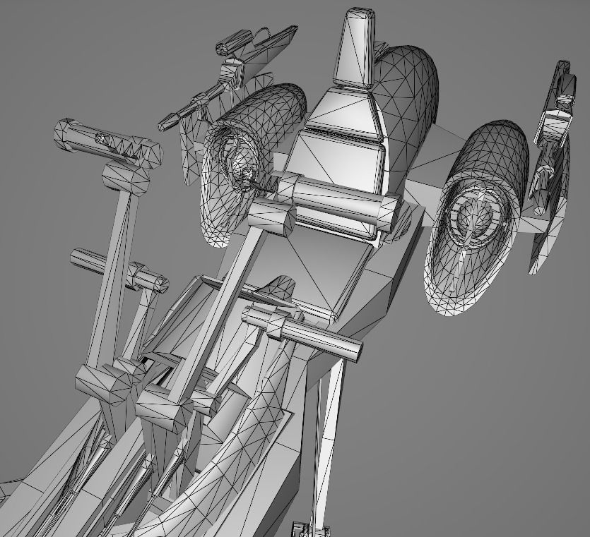 STAR WARS BARC Speeder - Low Poly Game - FBX MODEL Low-poly 3D model_8