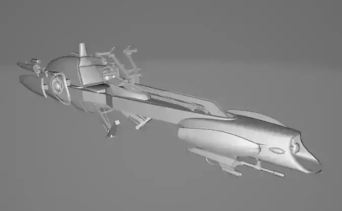 STAR WARS BARC Speeder - Low Poly Game - FBX MODEL