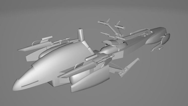 STAR WARS BARC Speeder - Low Poly Game - FBX MODEL Low-poly 3D model_2