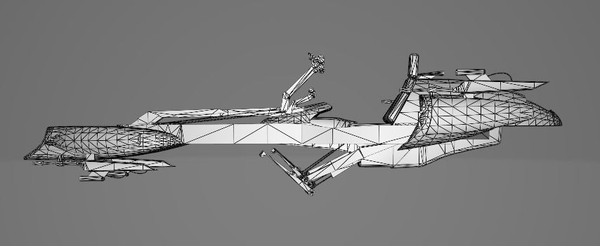 STAR WARS BARC Speeder - Low Poly Game - FBX MODEL Low-poly 3D model_9