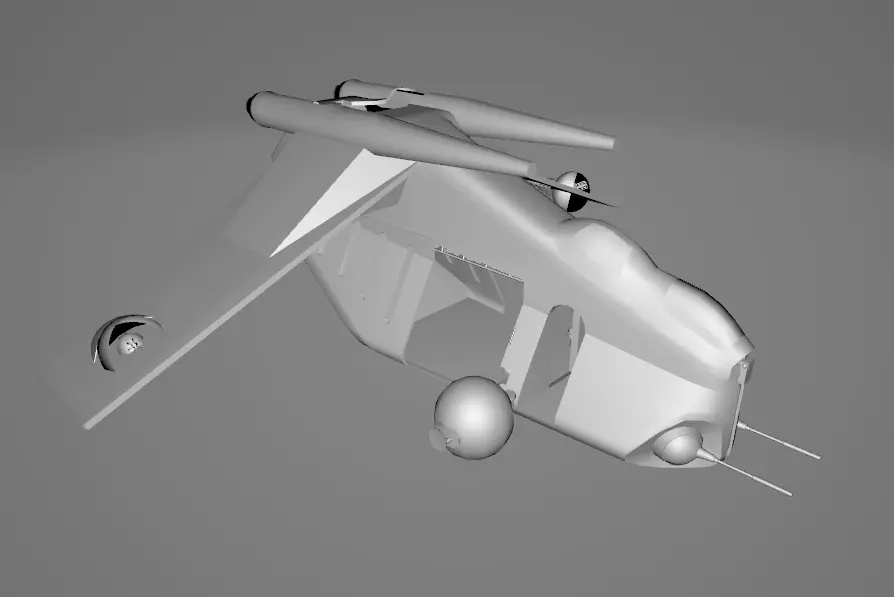 Star Wars REB Dropship - Low Poly Game - Battlefield - FBX MODEL Low-poly 3D model_0