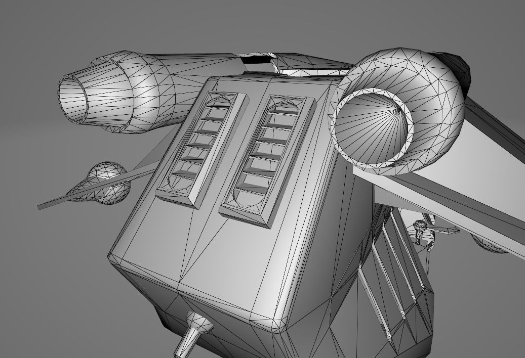 Star Wars REB Dropship - Low Poly Game - Battlefield - FBX MODEL Low-poly 3D model_6