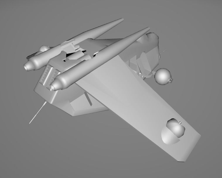 Star Wars REB Dropship - Low Poly Game - Battlefield - FBX MODEL Low-poly 3D model_9