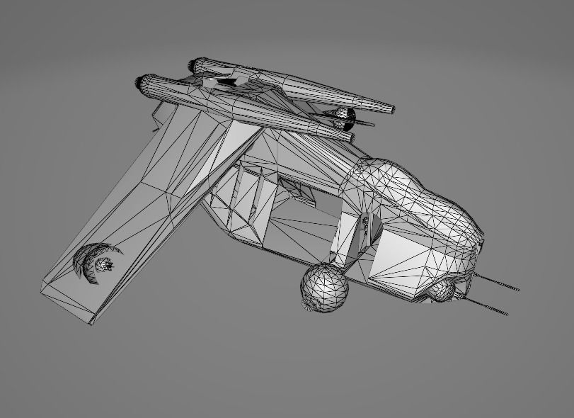 Star Wars REB Dropship - Low Poly Game - Battlefield - FBX MODEL Low-poly 3D model_1