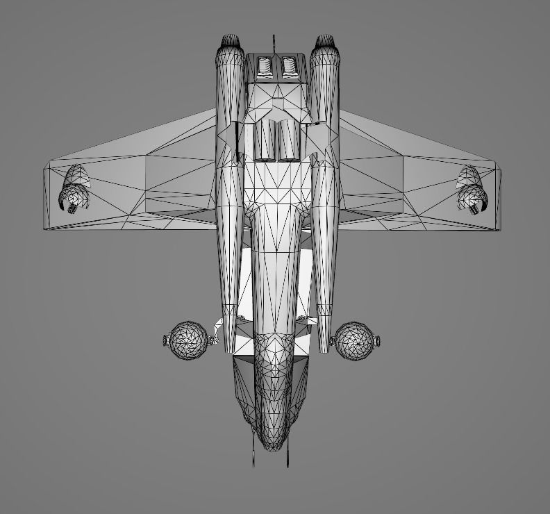 Star Wars REB Dropship - Low Poly Game - Battlefield - FBX MODEL Low-poly 3D model_7