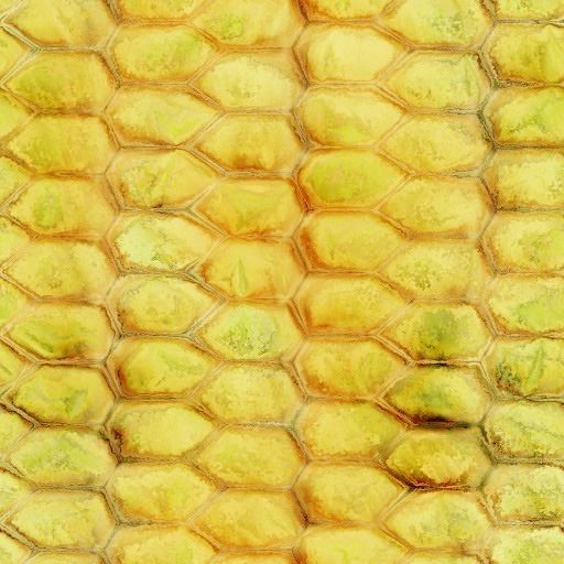 Snake yellow Serpent jaune 3D model_2