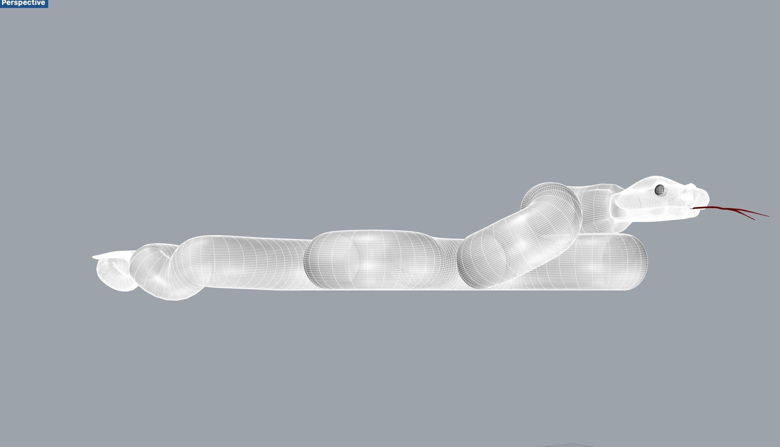 Snake yellow Serpent jaune 3D model_6