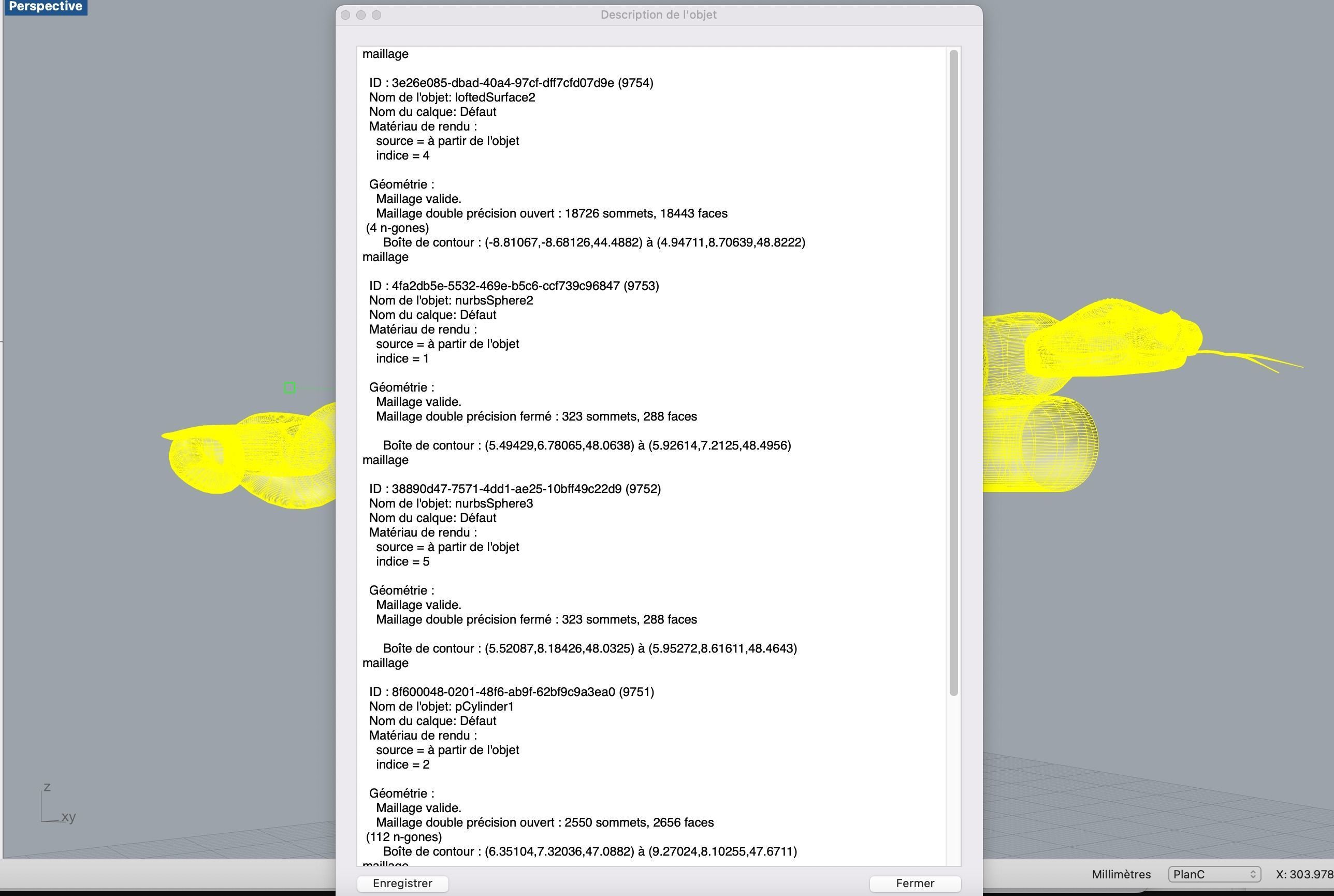 Snake yellow Serpent jaune 3D model_7