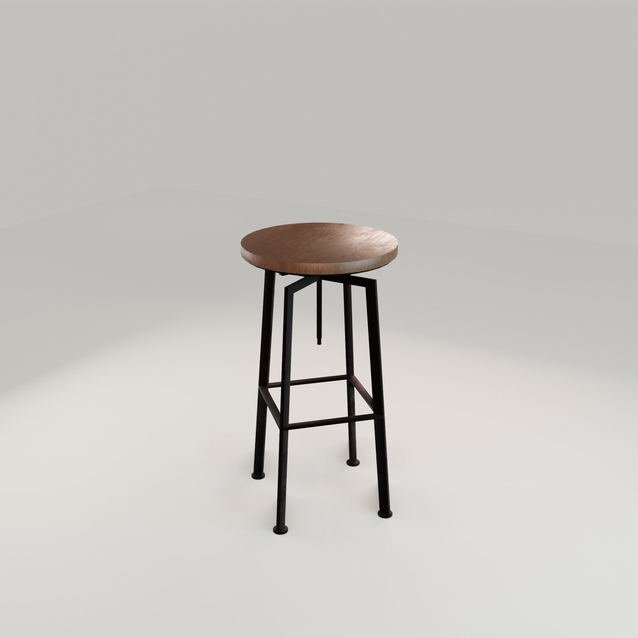 Chair loft modern wooden  id10 Low-poly 3D model_36