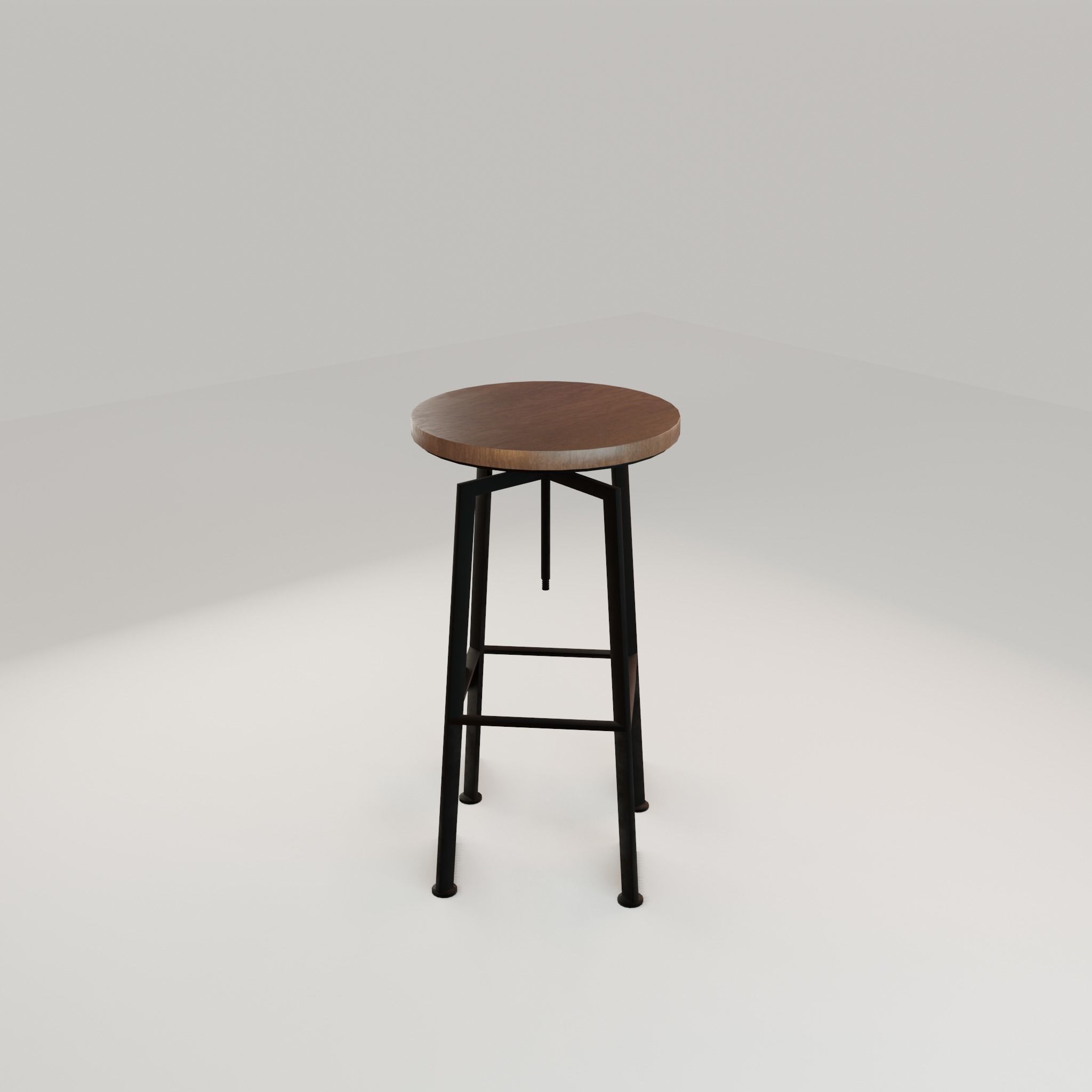 Chair loft modern wooden  id10 Low-poly 3D model_34