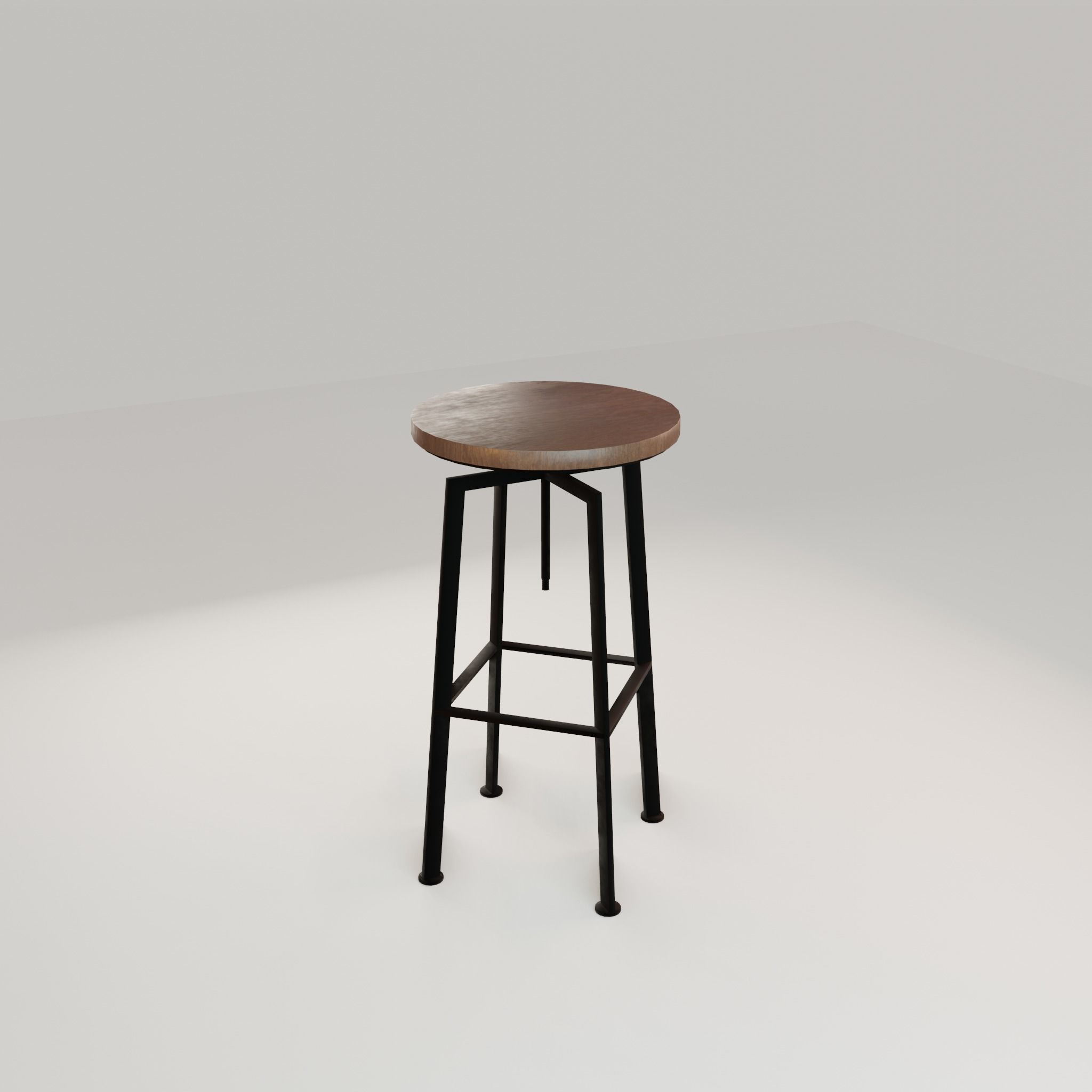 Chair loft modern wooden  id10 Low-poly 3D model_33