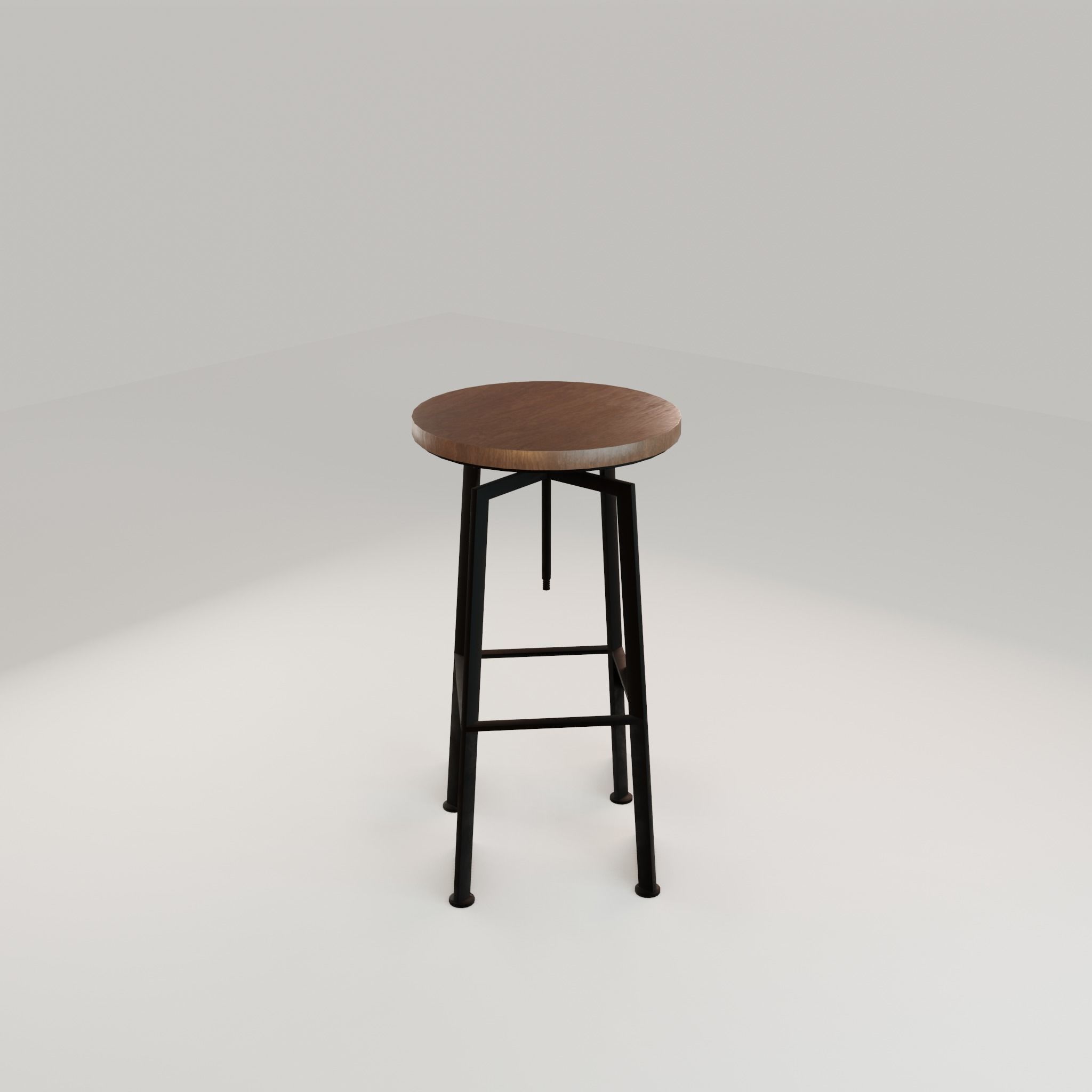 Chair loft modern wooden  id10 Low-poly 3D model_35