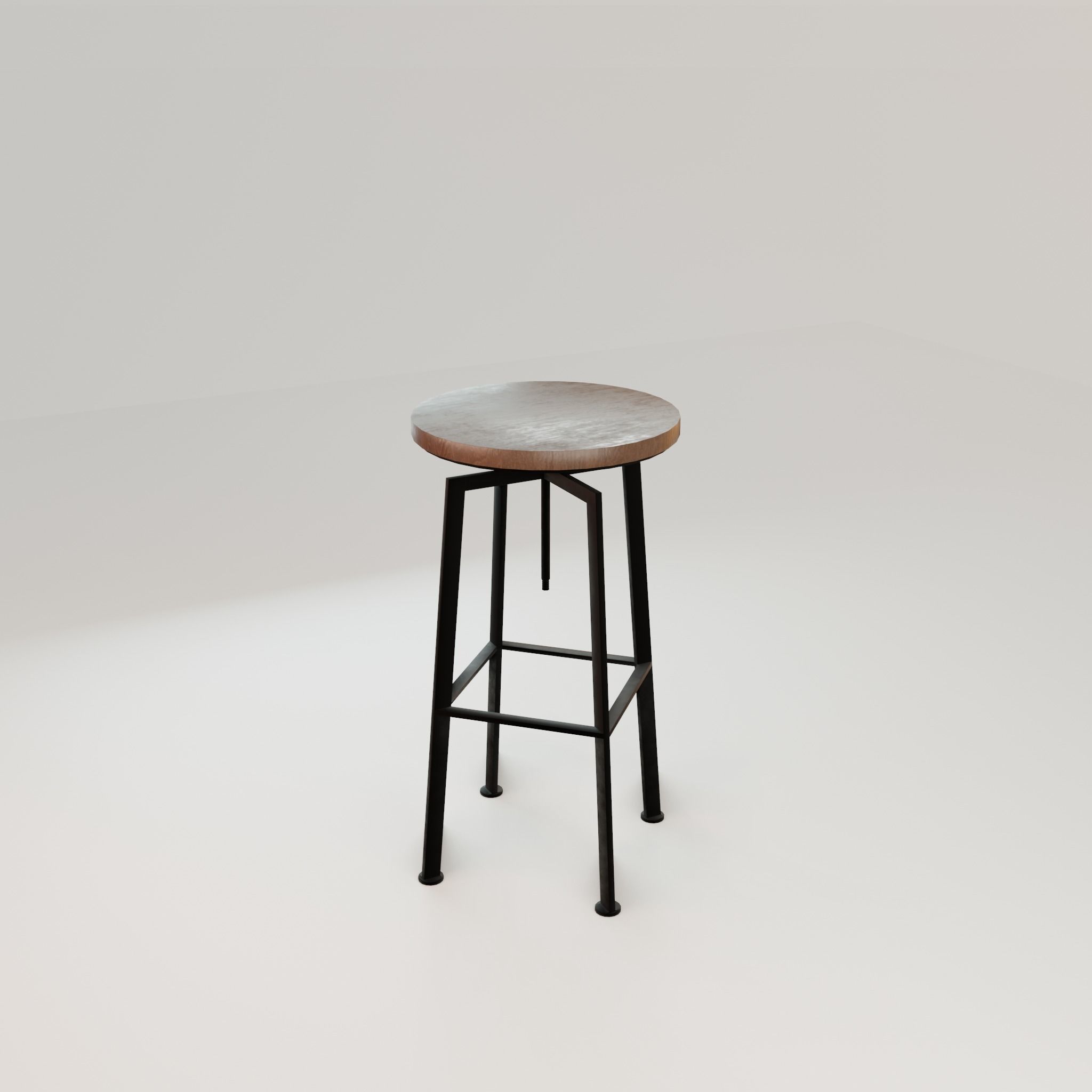 Chair loft modern wooden  id10 Low-poly 3D model_21