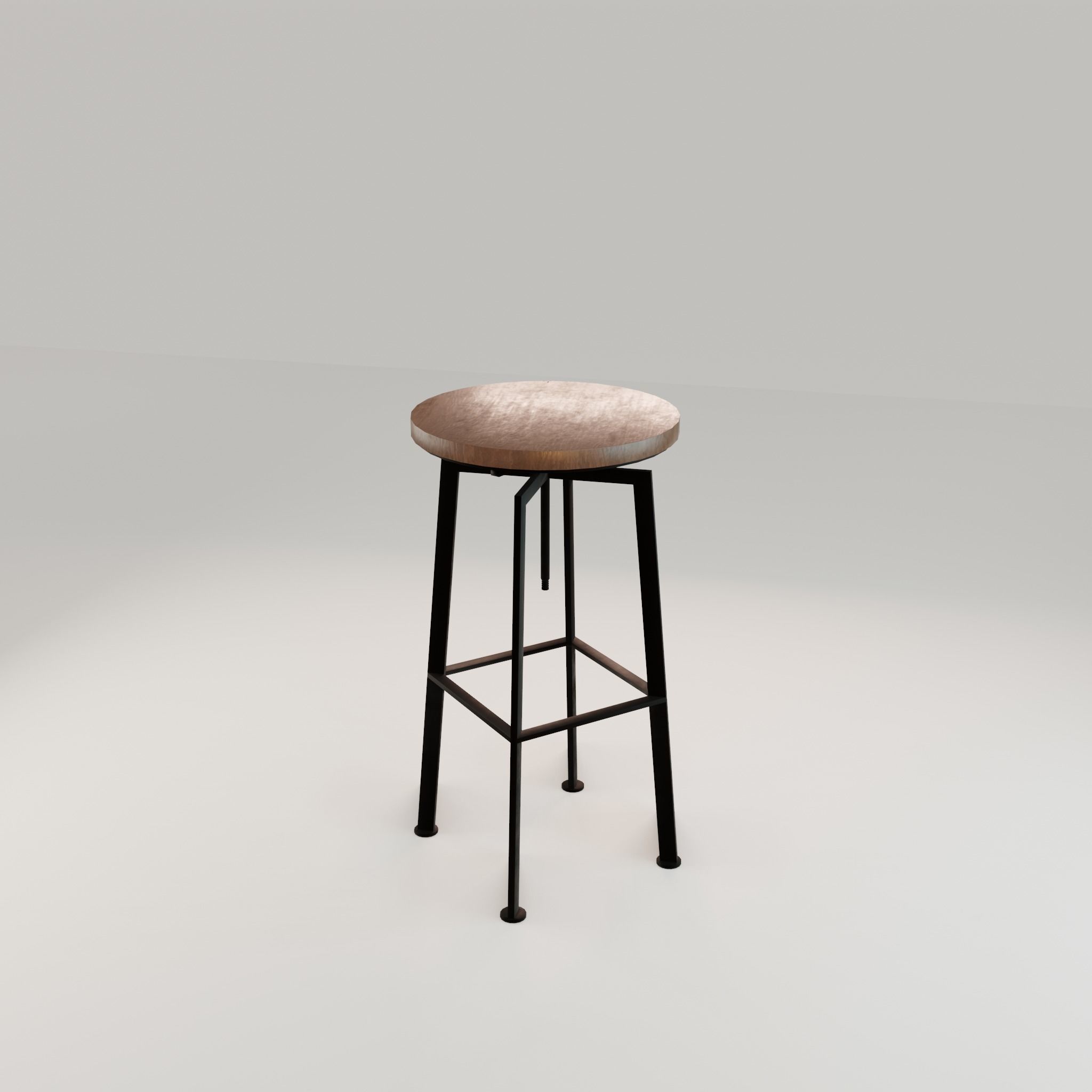 Chair loft modern wooden  id10 Low-poly 3D model_38