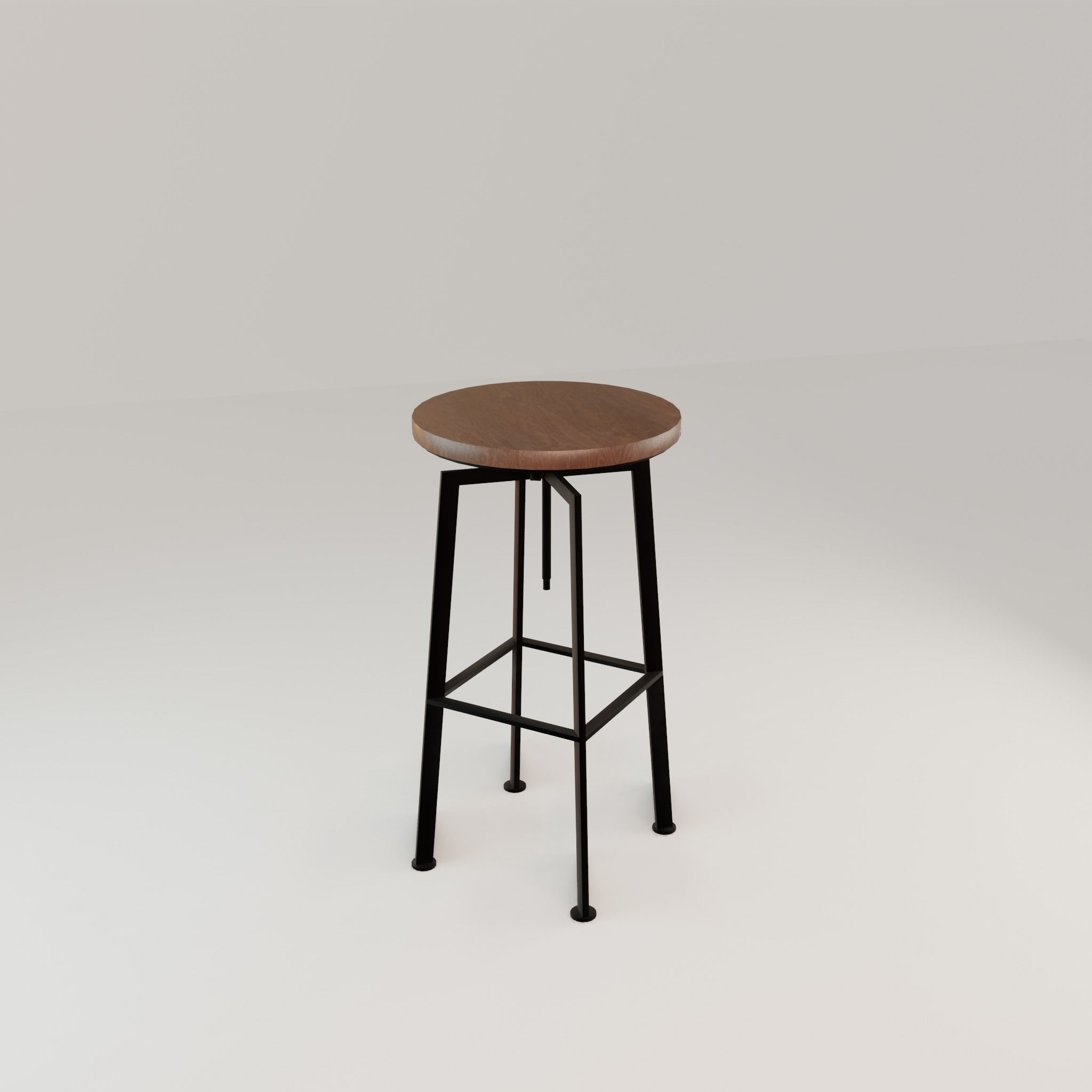 Chair loft modern wooden  id10 Low-poly 3D model_26