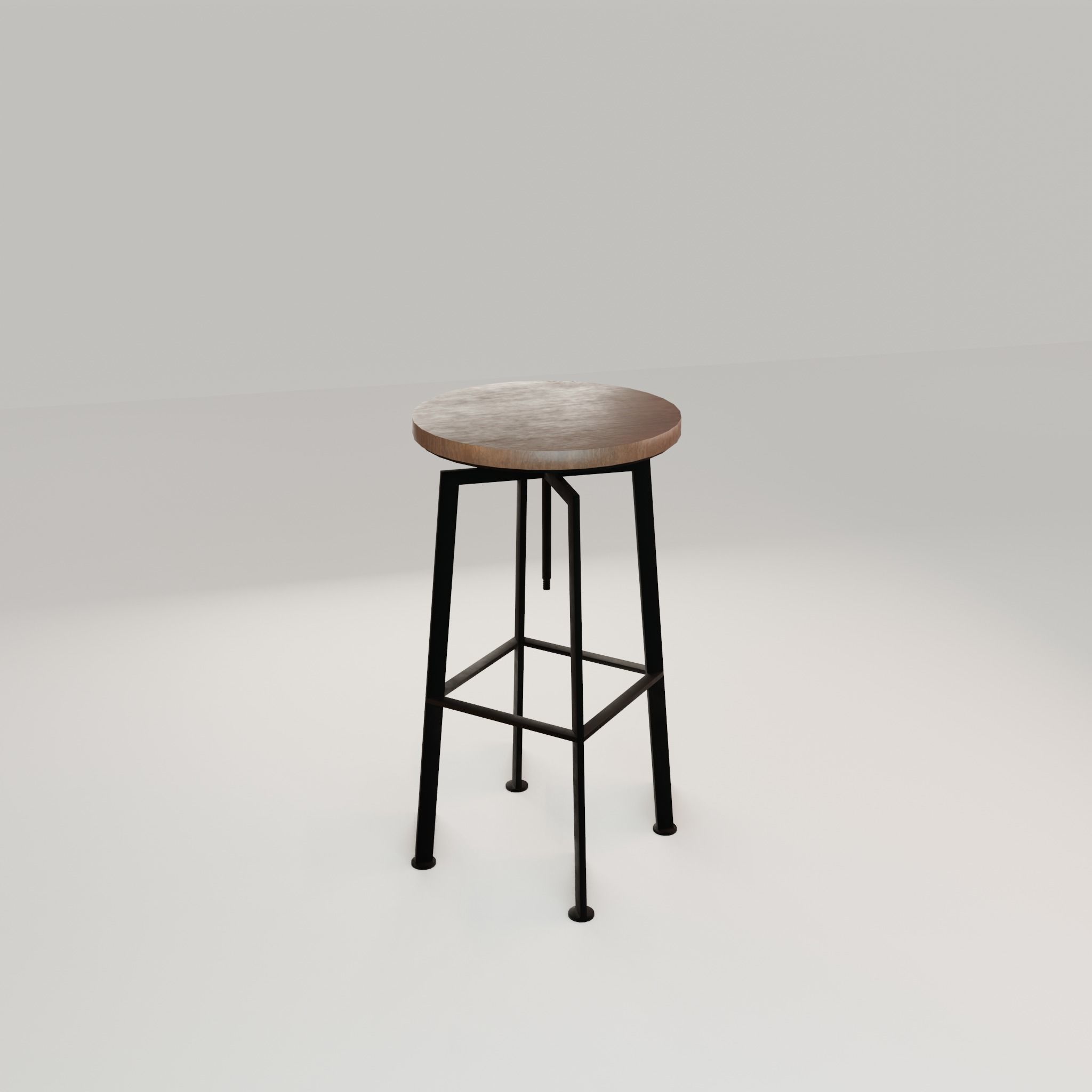 Chair loft modern wooden  id10 Low-poly 3D model_32