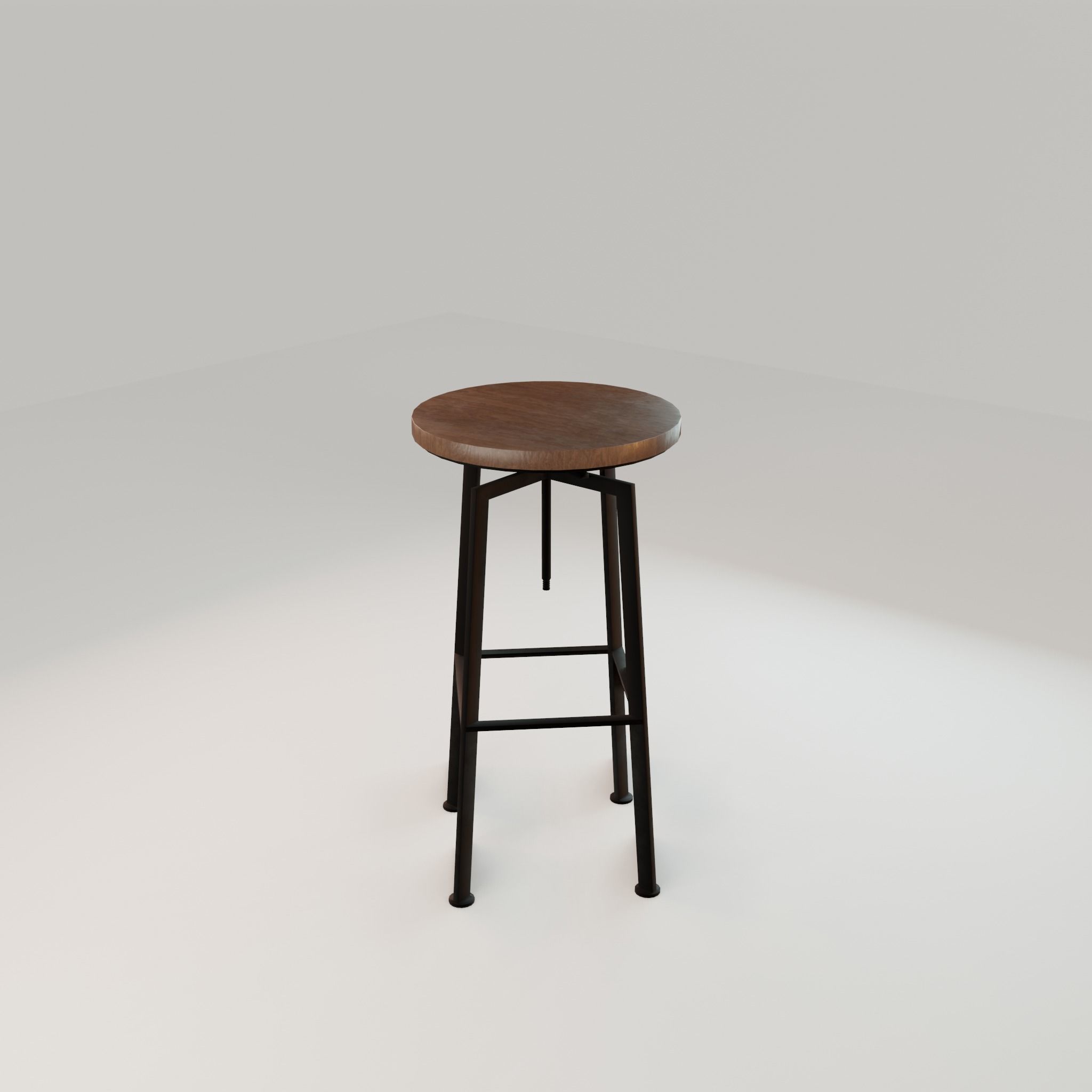 Chair loft modern wooden  id10 Low-poly 3D model_16